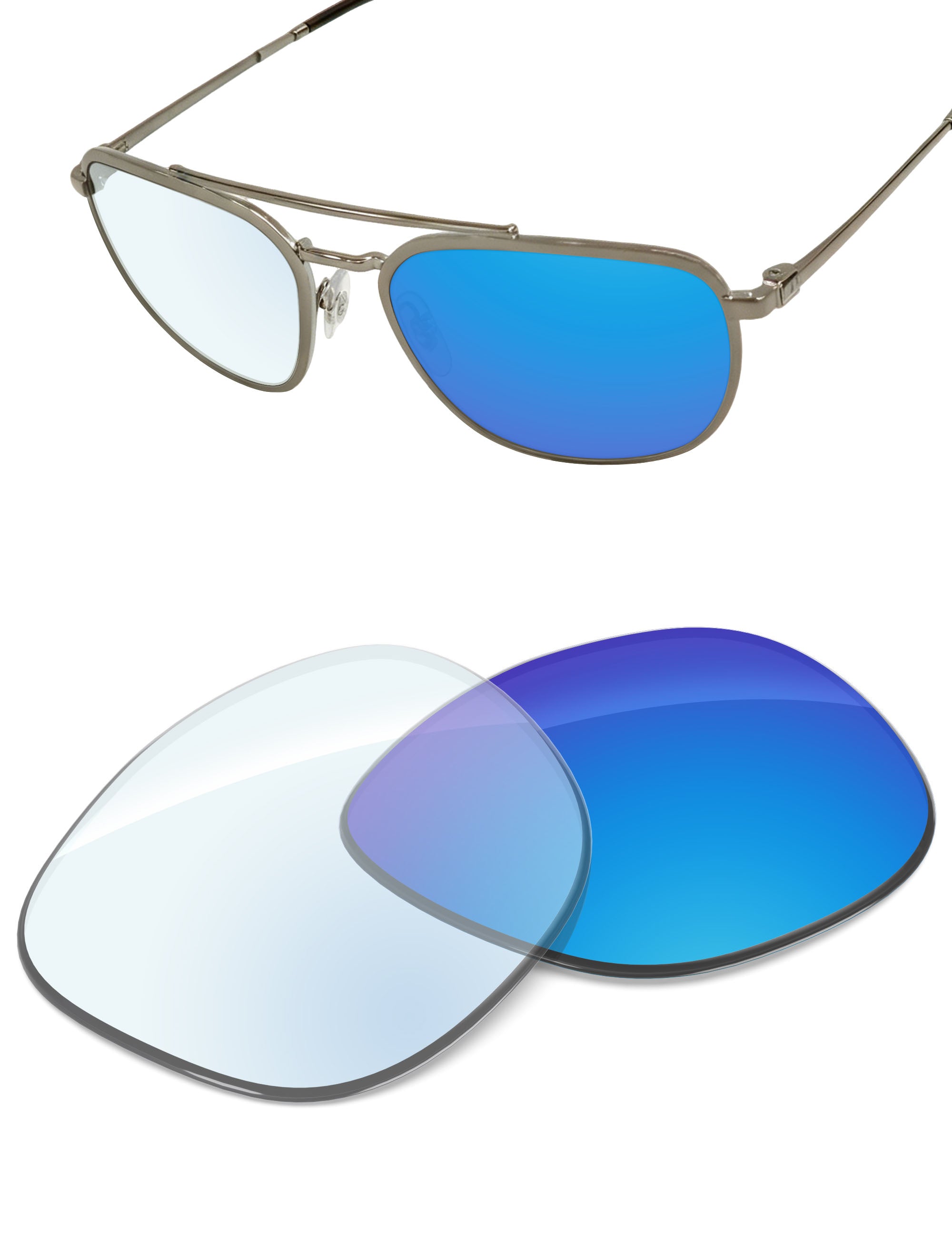 Sky Blue FlashMirror™ Photochromic-Non-Polarized