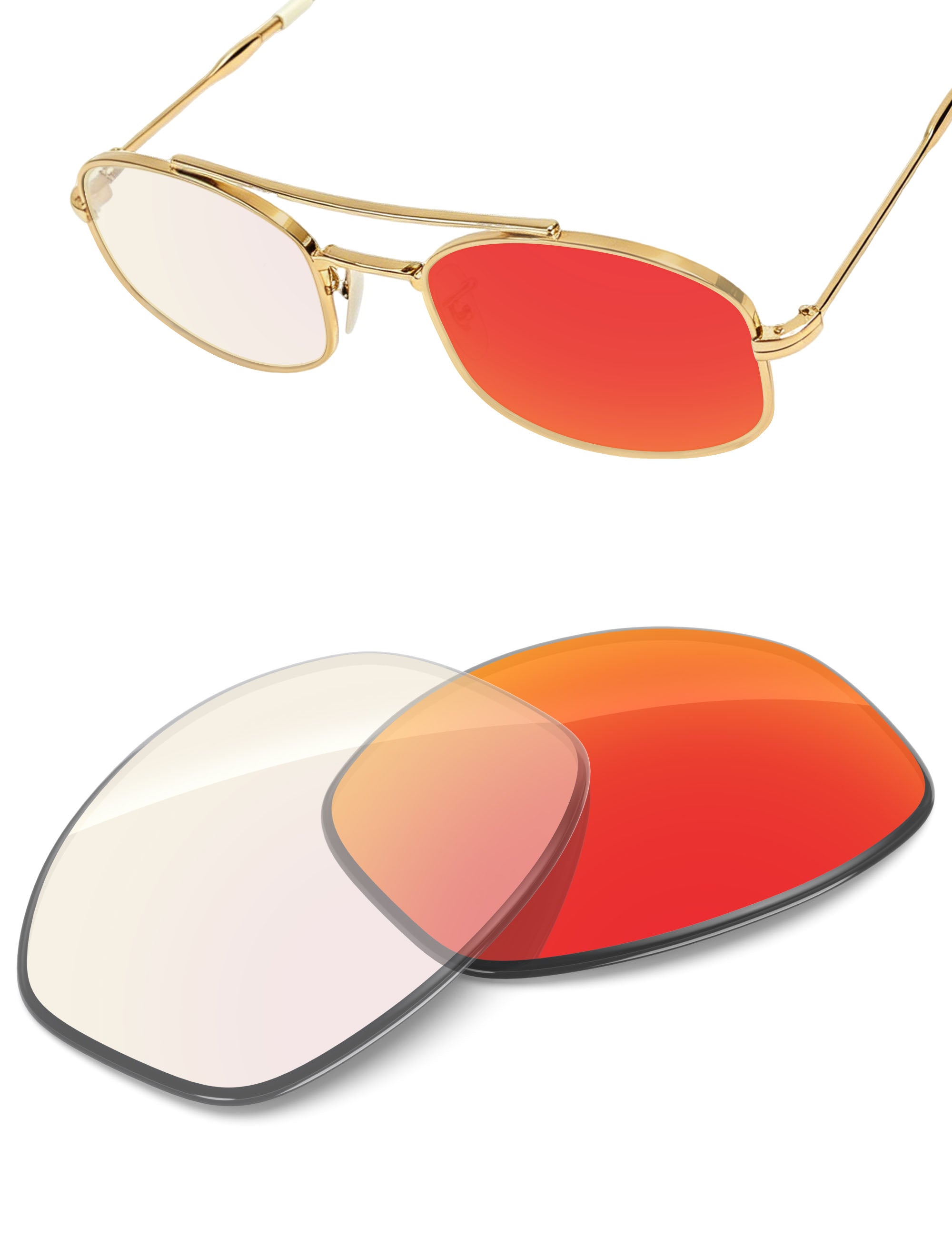 Fire Red FlashMirror™ Photochromic-Non-Polarized