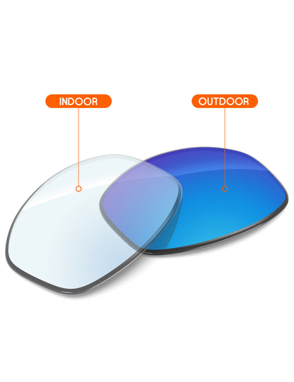 Sky Blue FlashMirror™ Photochromic-Non-Polarized