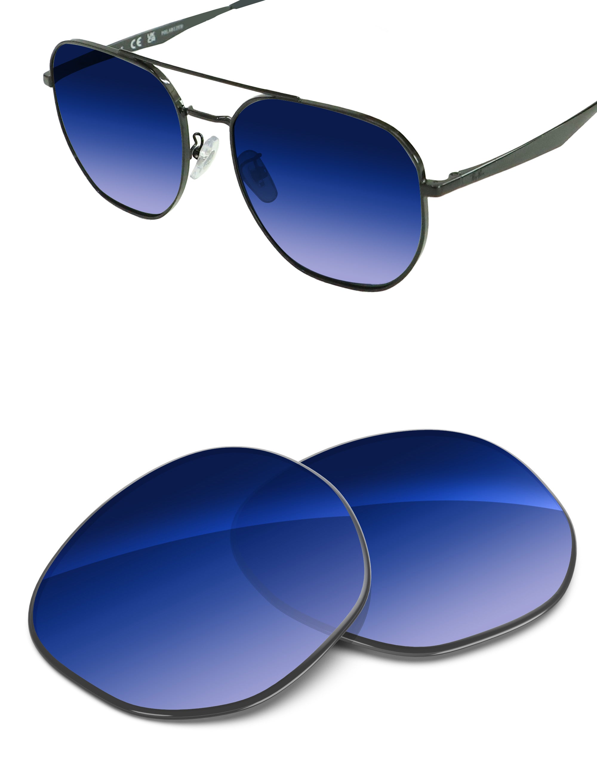 Aqua Blue Gradient-Non-Polarized