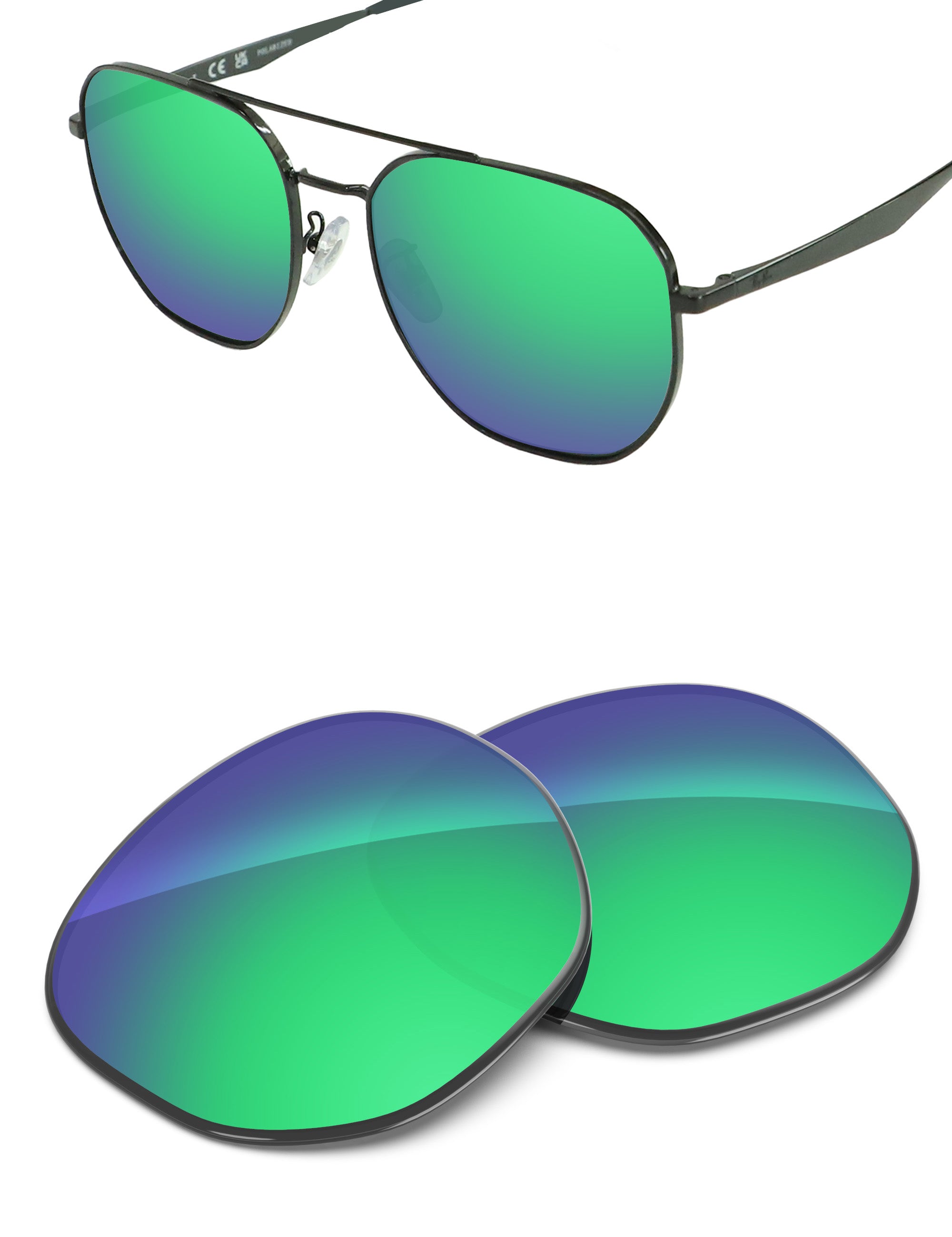 Emerald Green FlashMirror™-Non-Polarized