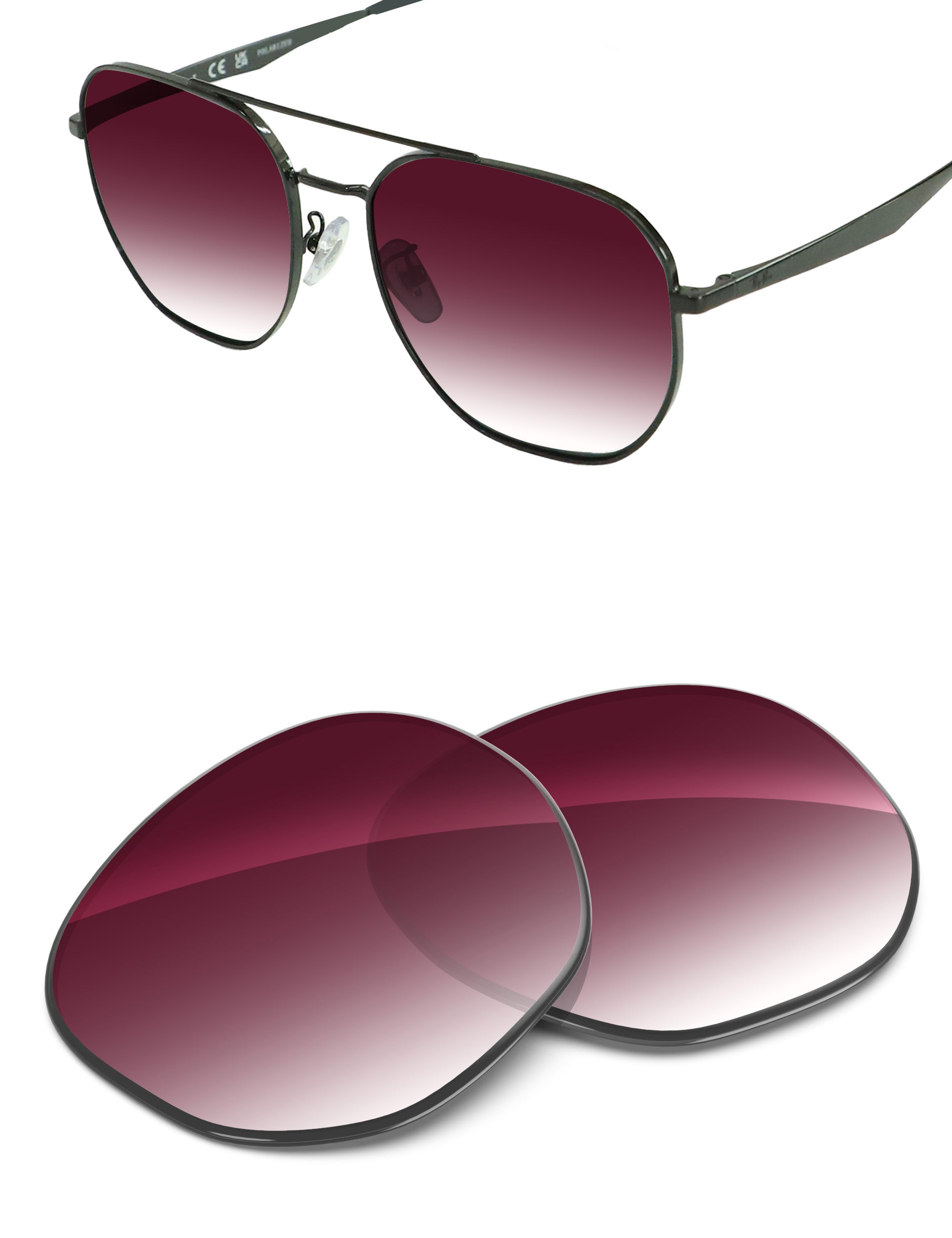 Wine Red Gradient-Non-Polarized