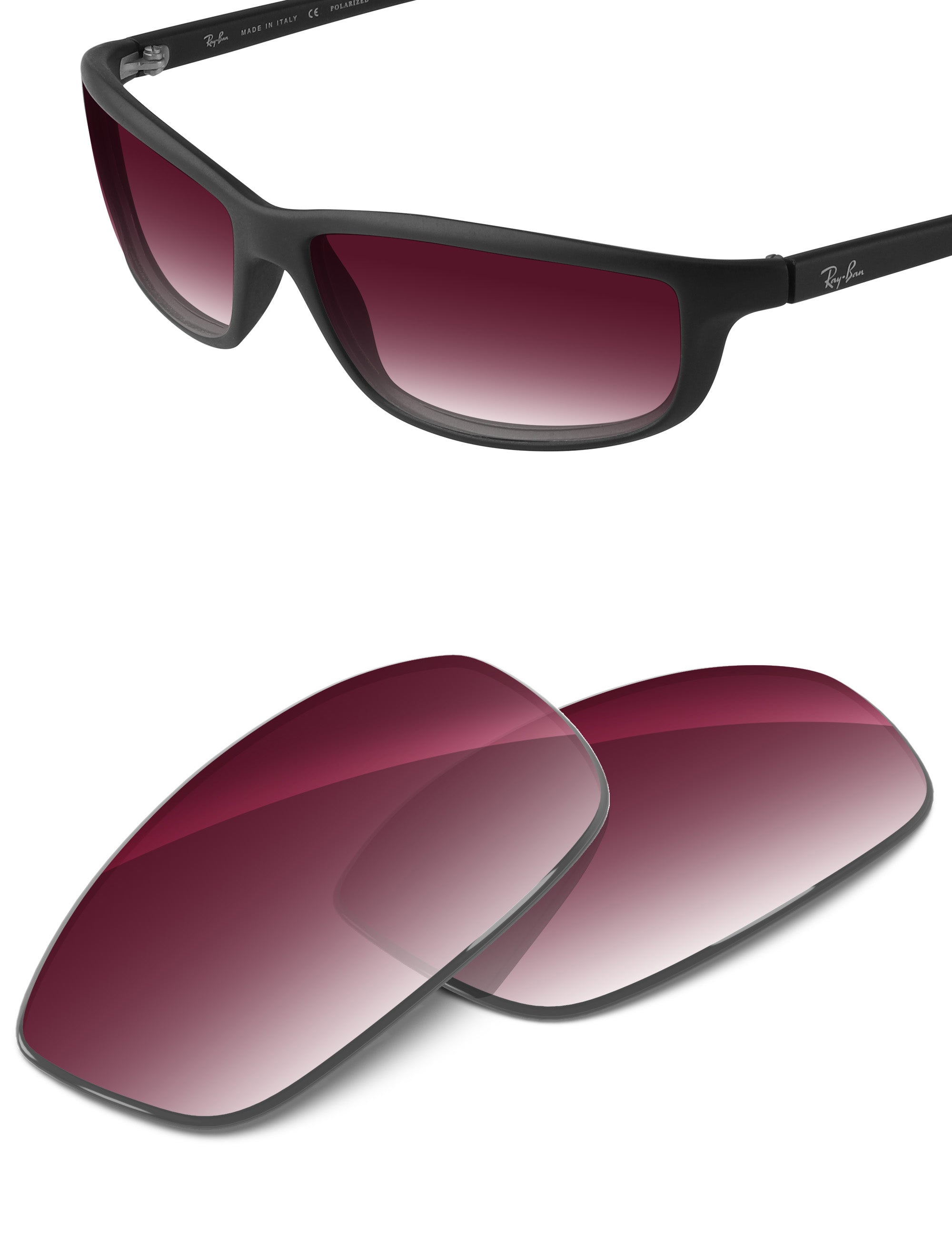 Wine Red Gradient-Non-Polarized