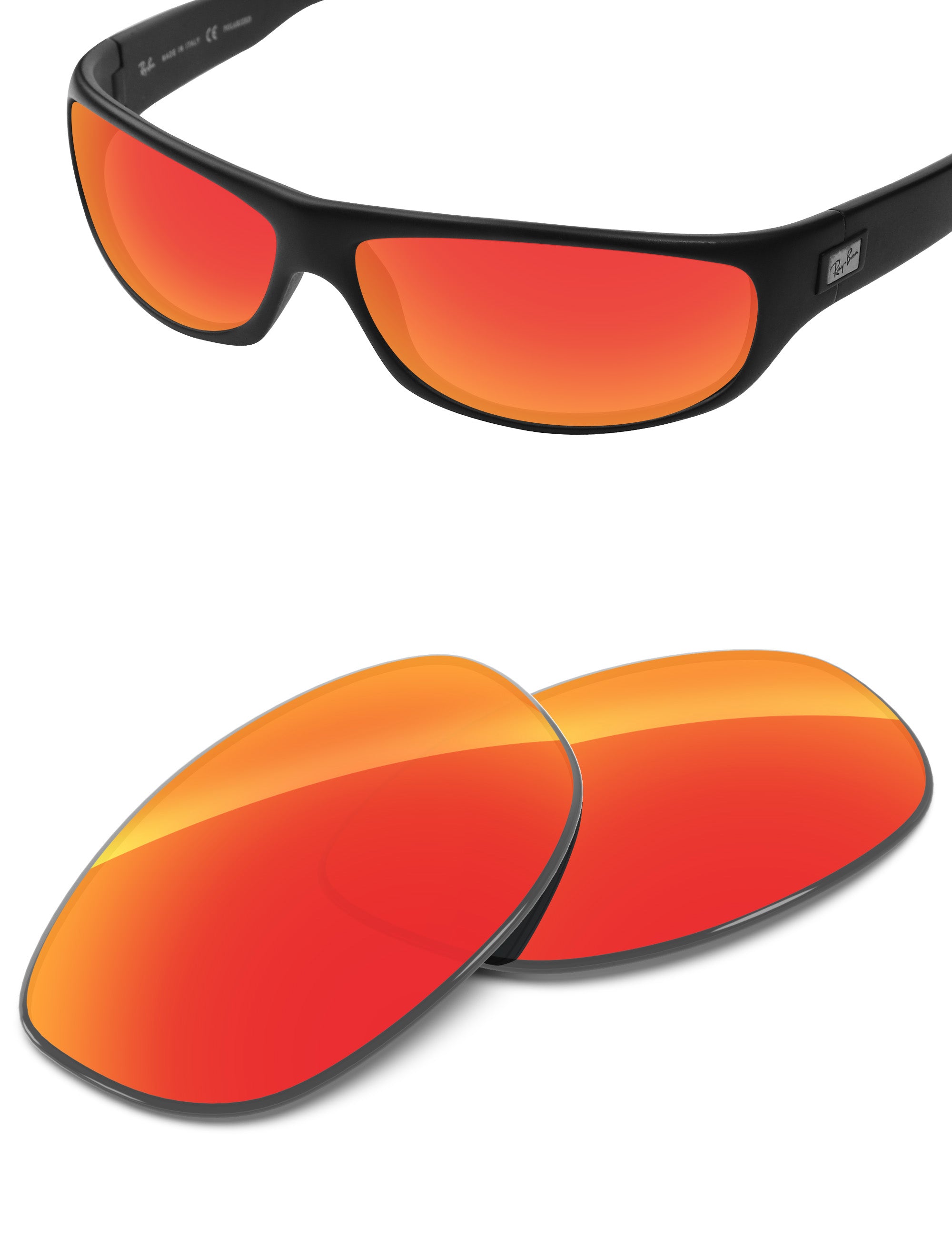 Fire Red FlashMirror™-Non-Polarized