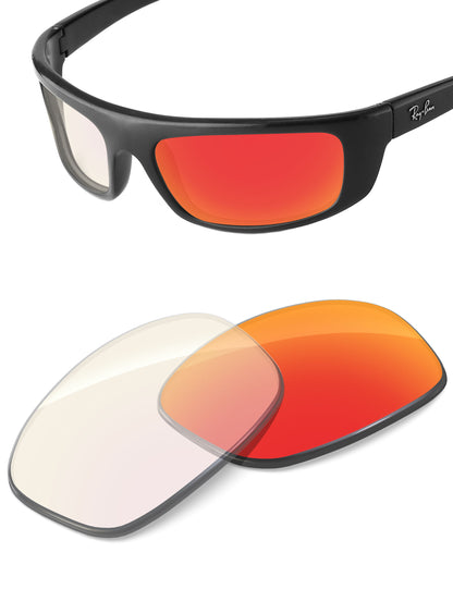 Fire Red FlashMirror™ Photochromic-Non-Polarized
