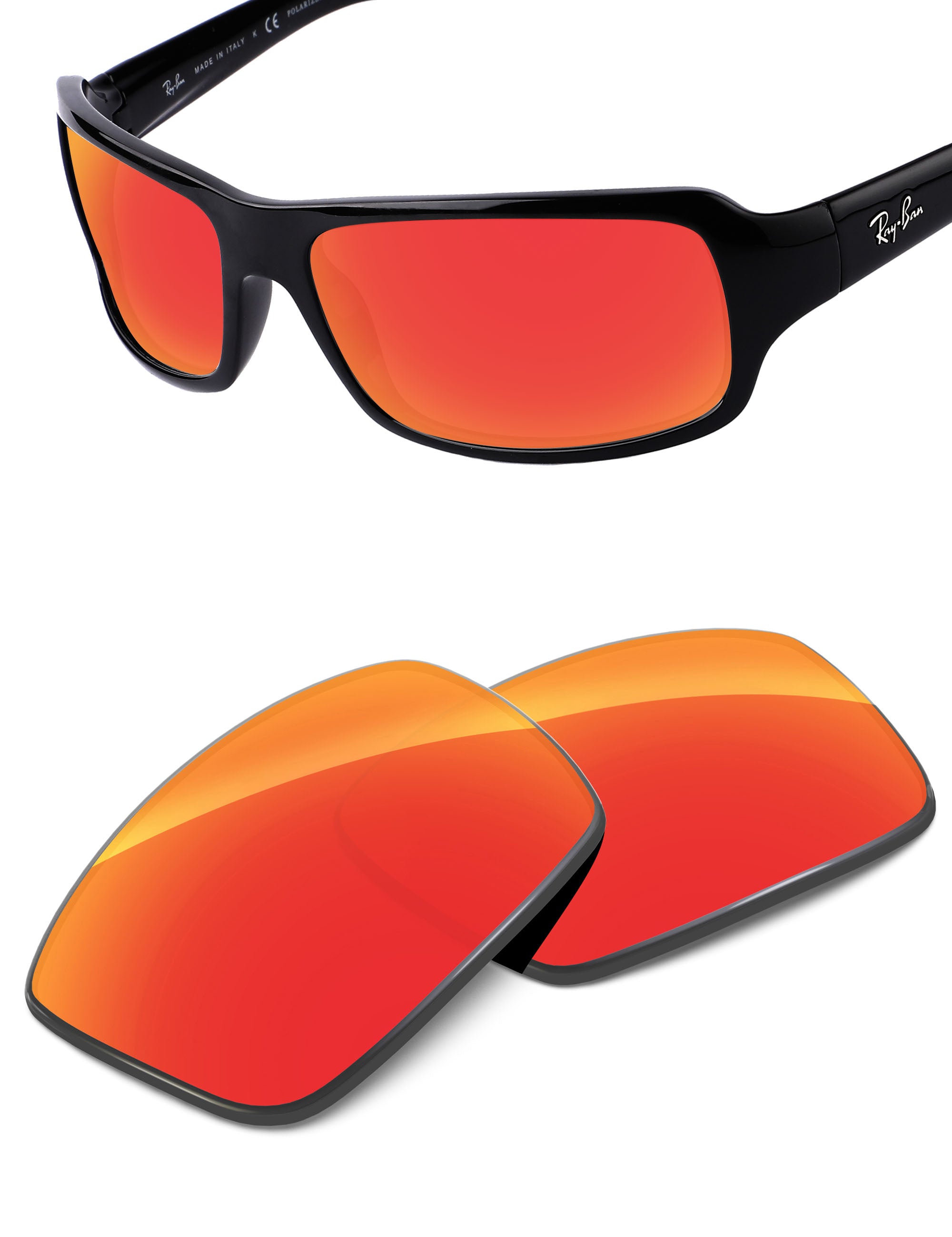 Fire Red FlashMirror™-Non-Polarized