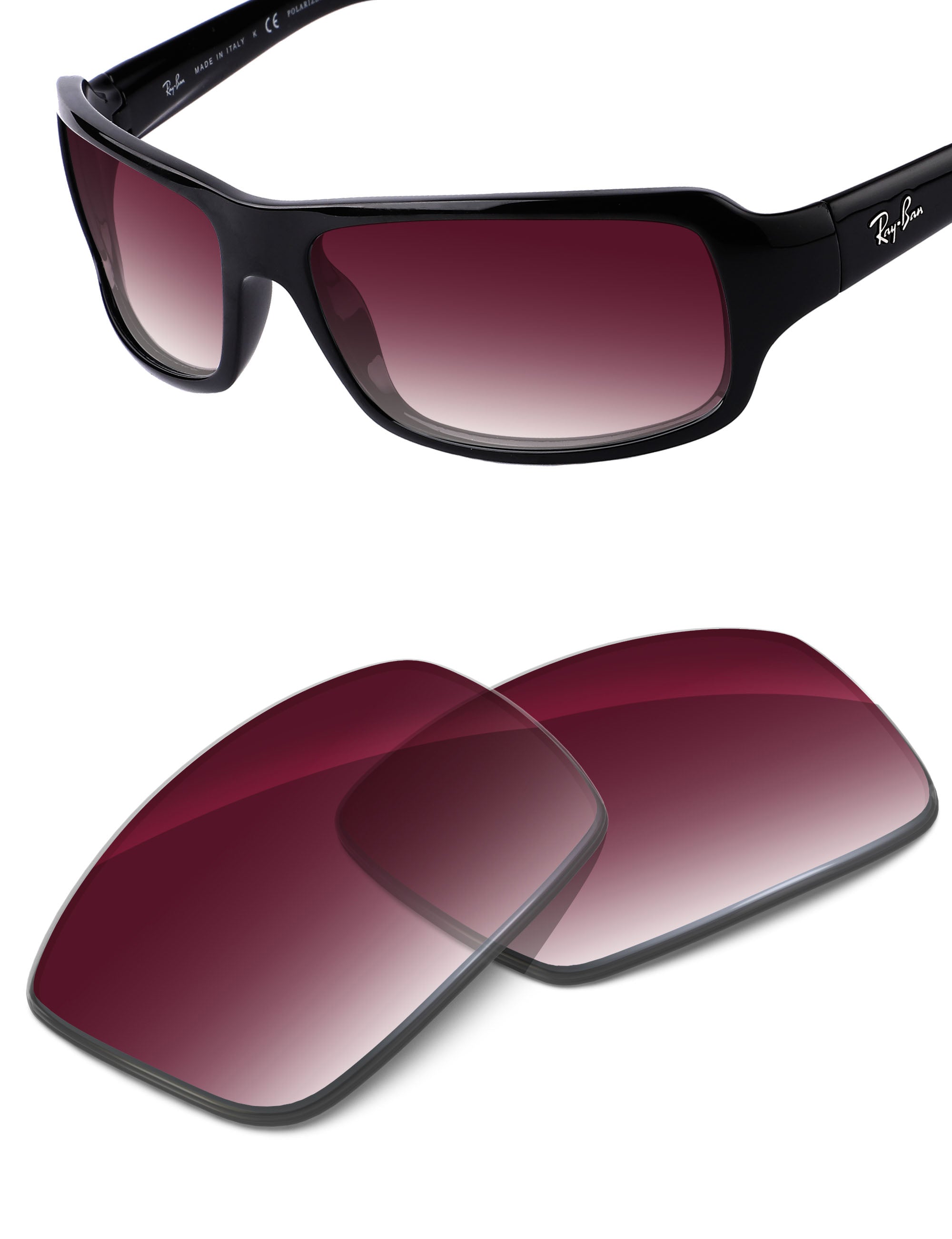 Wine Red Gradient-Non-Polarized