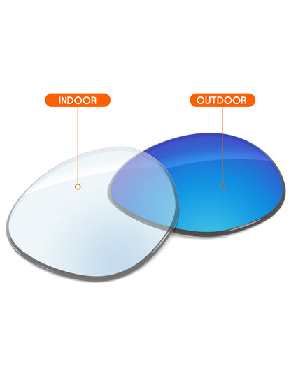 Sky Blue FlashMirror™ Photochromic-Non-Polarized