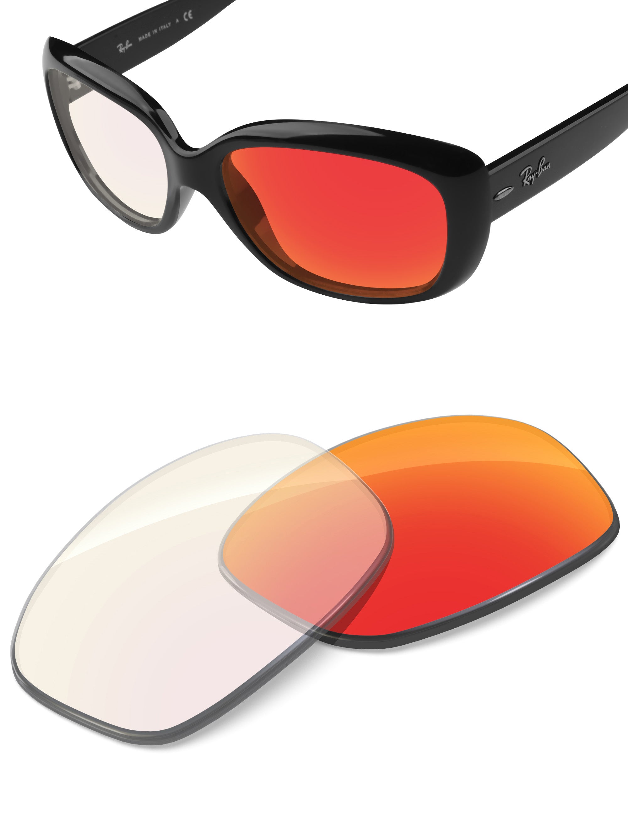 Fire Red FlashMirror™ Photochromic-Non-Polarized