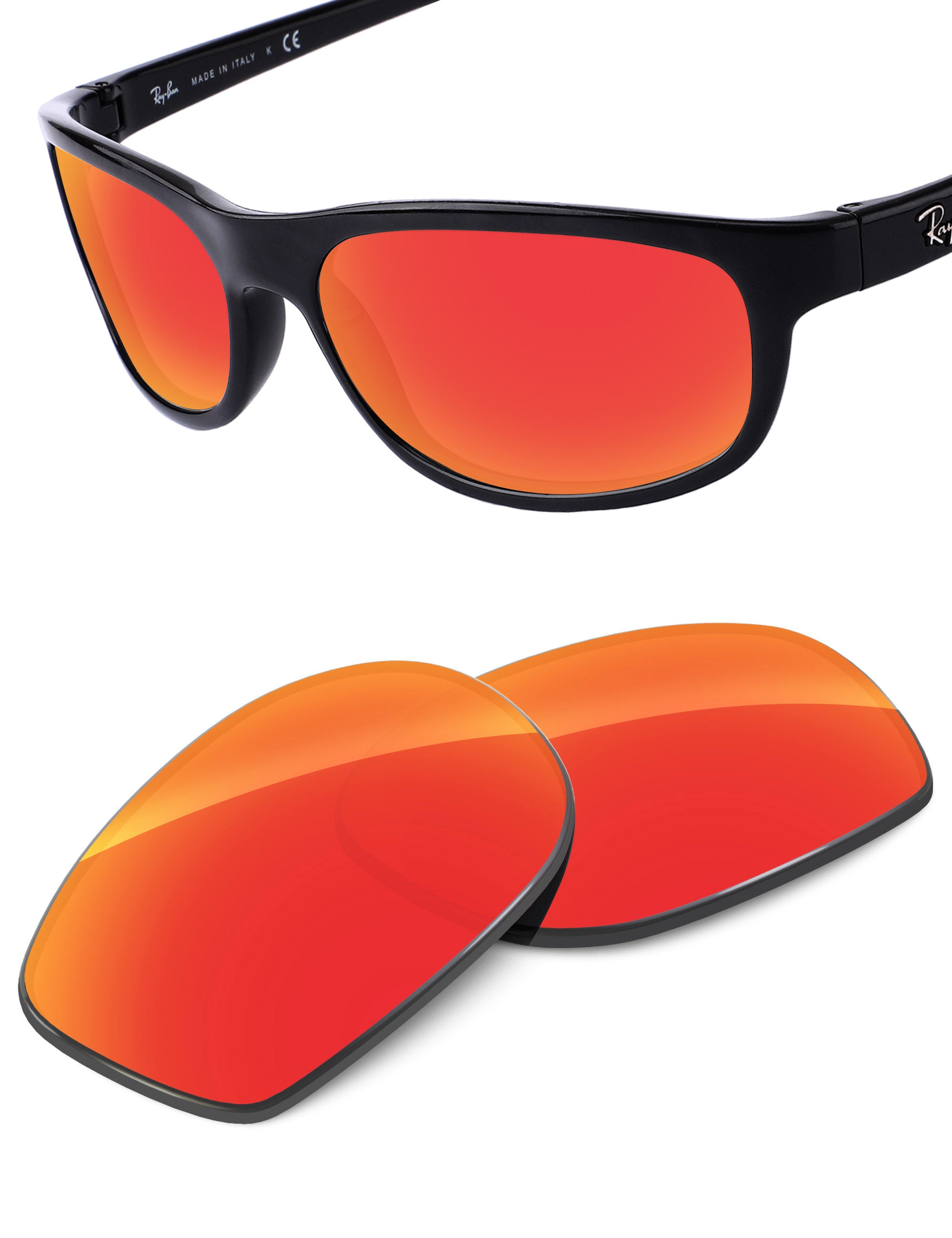 Fire Red FlashMirror™-Non-Polarized