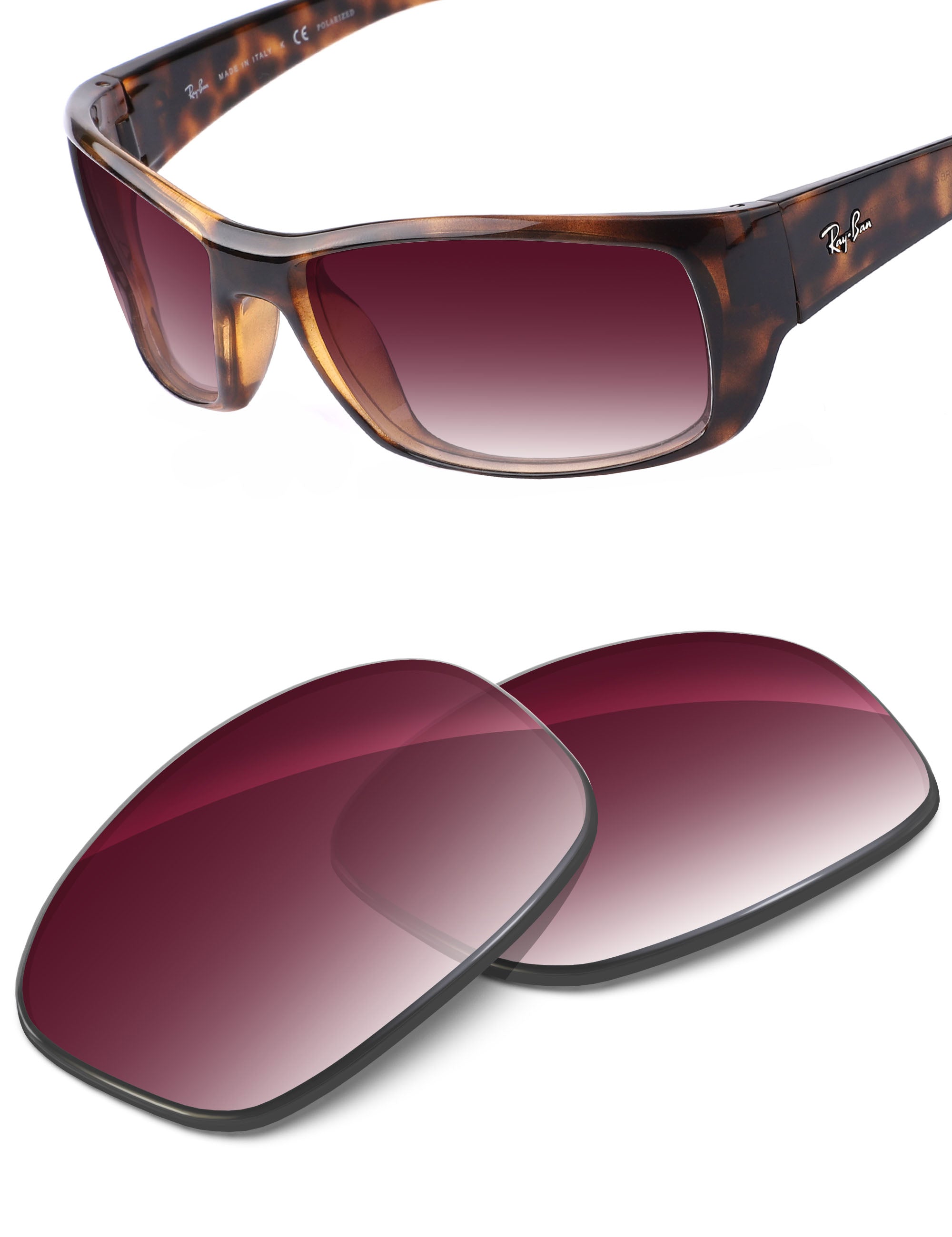 Wine Red Gradient-Non-Polarized