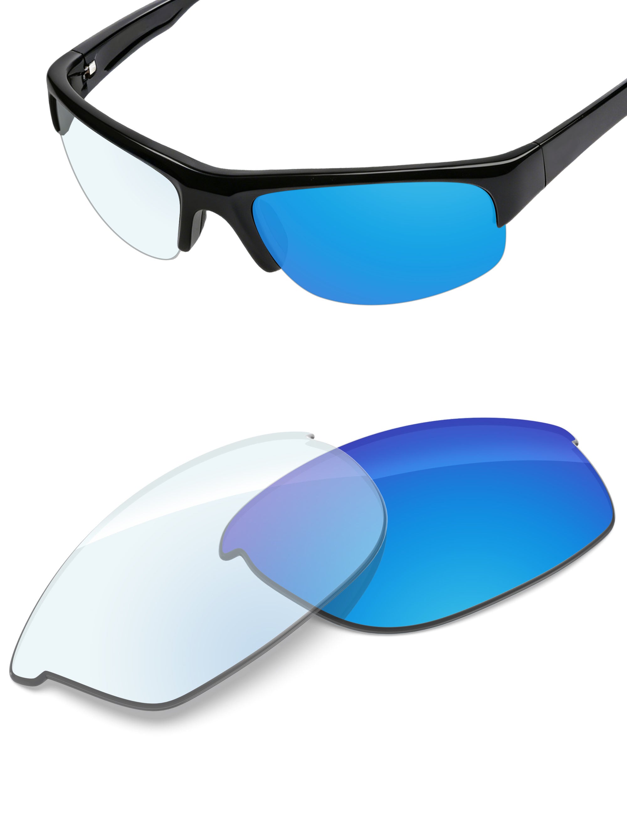 Sky Blue FlashMirror™ Photochromic-Non-Polarized