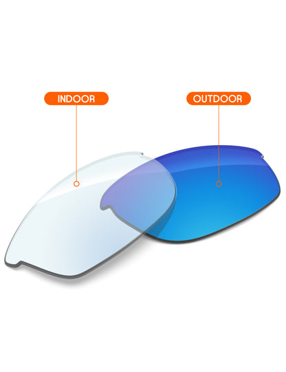 Sky Blue FlashMirror™ Photochromic-Non-Polarized