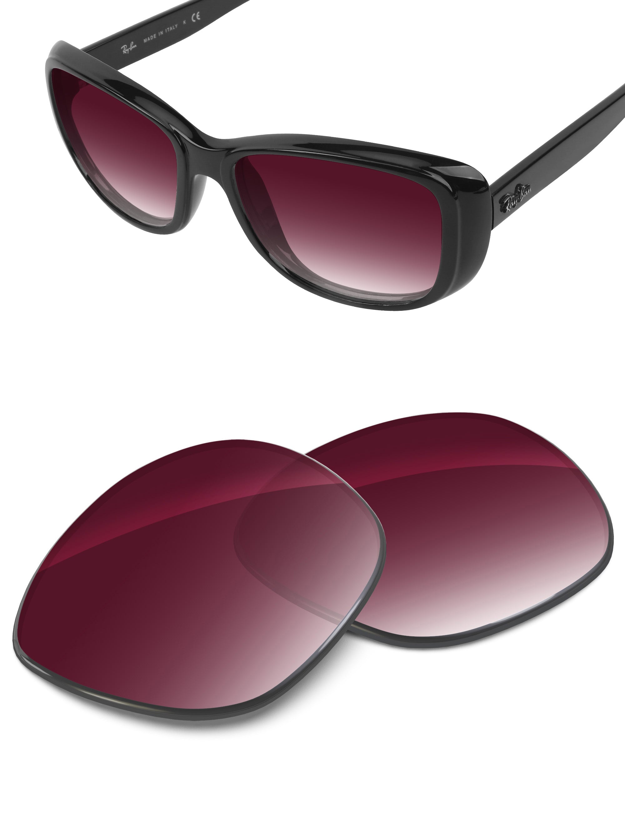 Wine Red Gradient-Non-Polarized