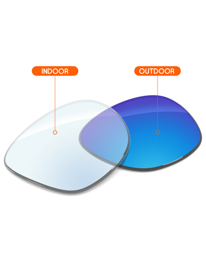 Sky Blue FlashMirror™ Photochromic-Non-Polarized