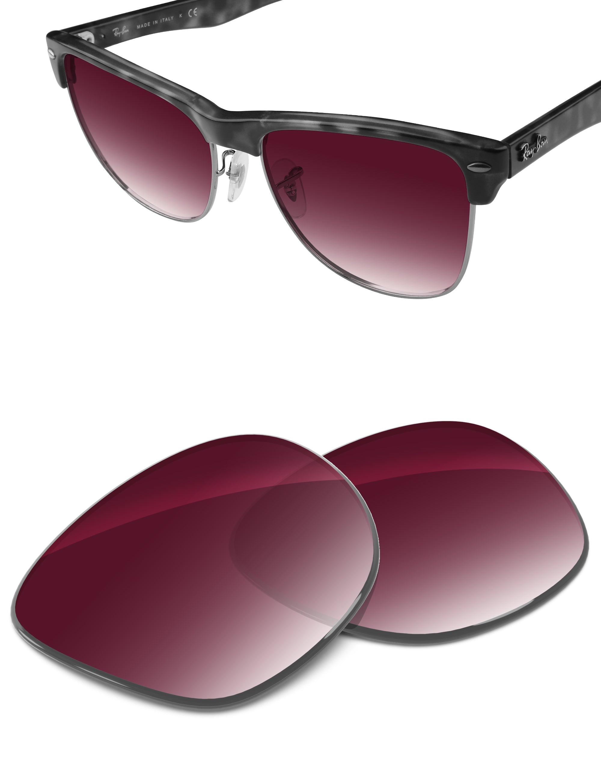 Wine Red Gradient-Non-Polarized