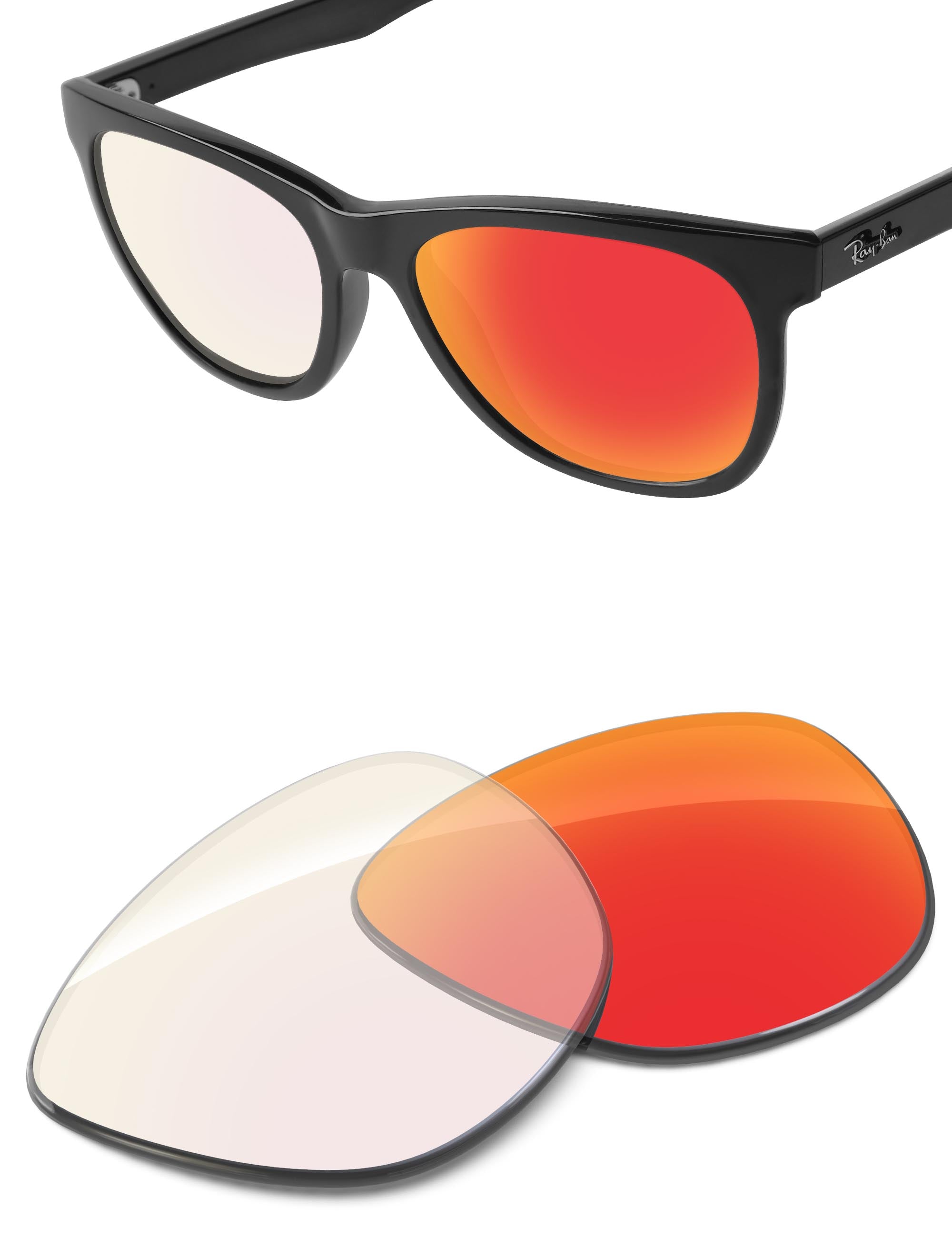 Fire Red FlashMirror™ Photochromic-Non-Polarized