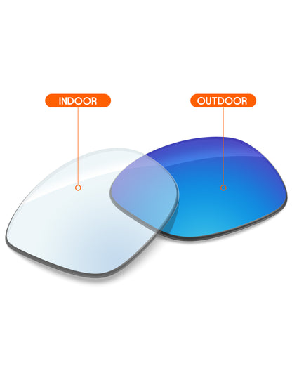 Sky Blue FlashMirror™ Photochromic-Non-Polarized