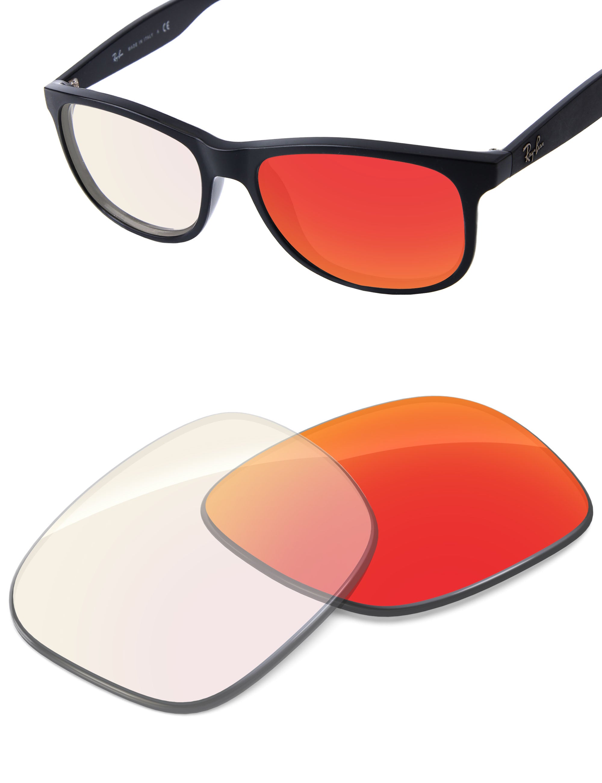 Fire Red FlashMirror™ Photochromic-Non-Polarized