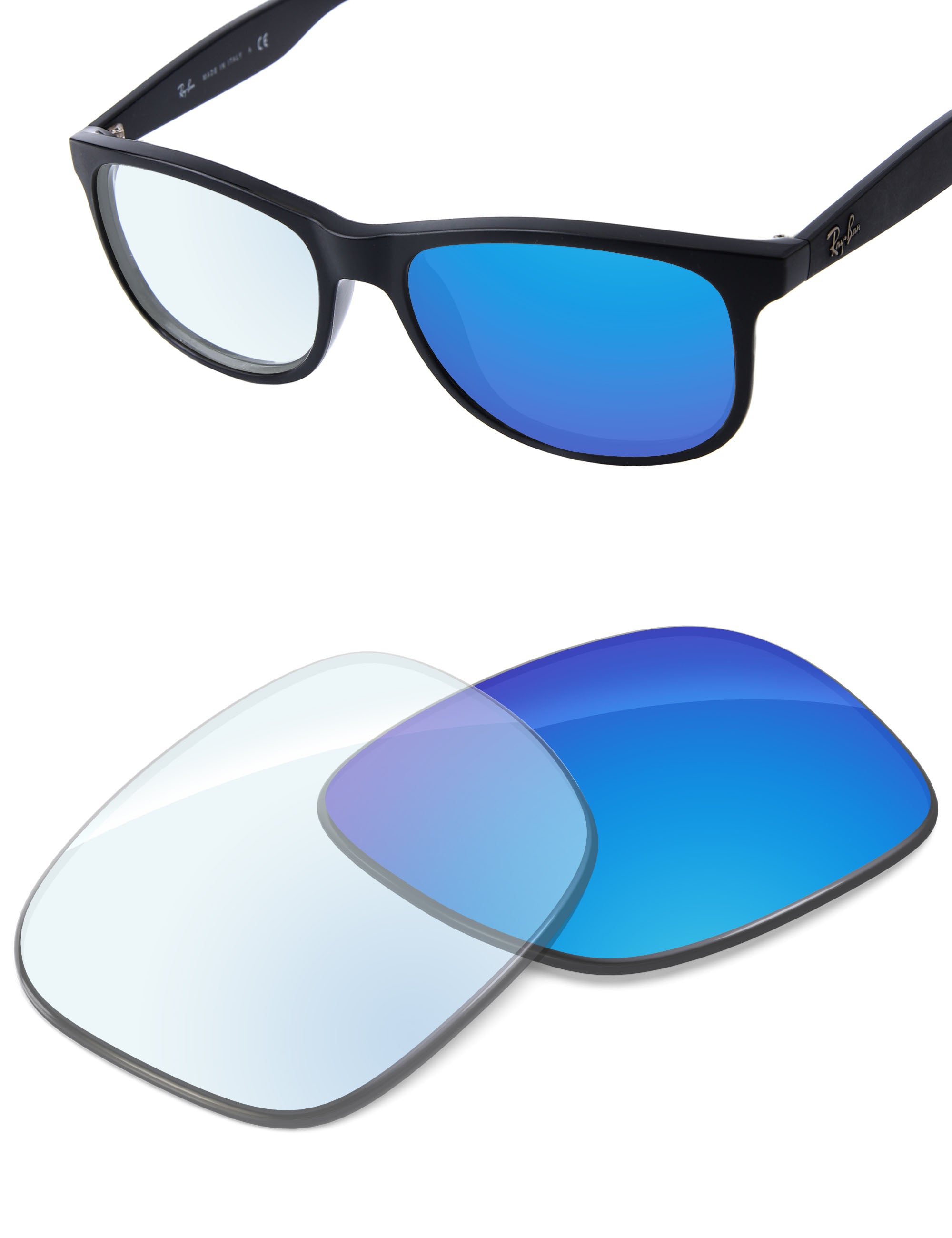 Sky Blue FlashMirror™ Photochromic-Non-Polarized