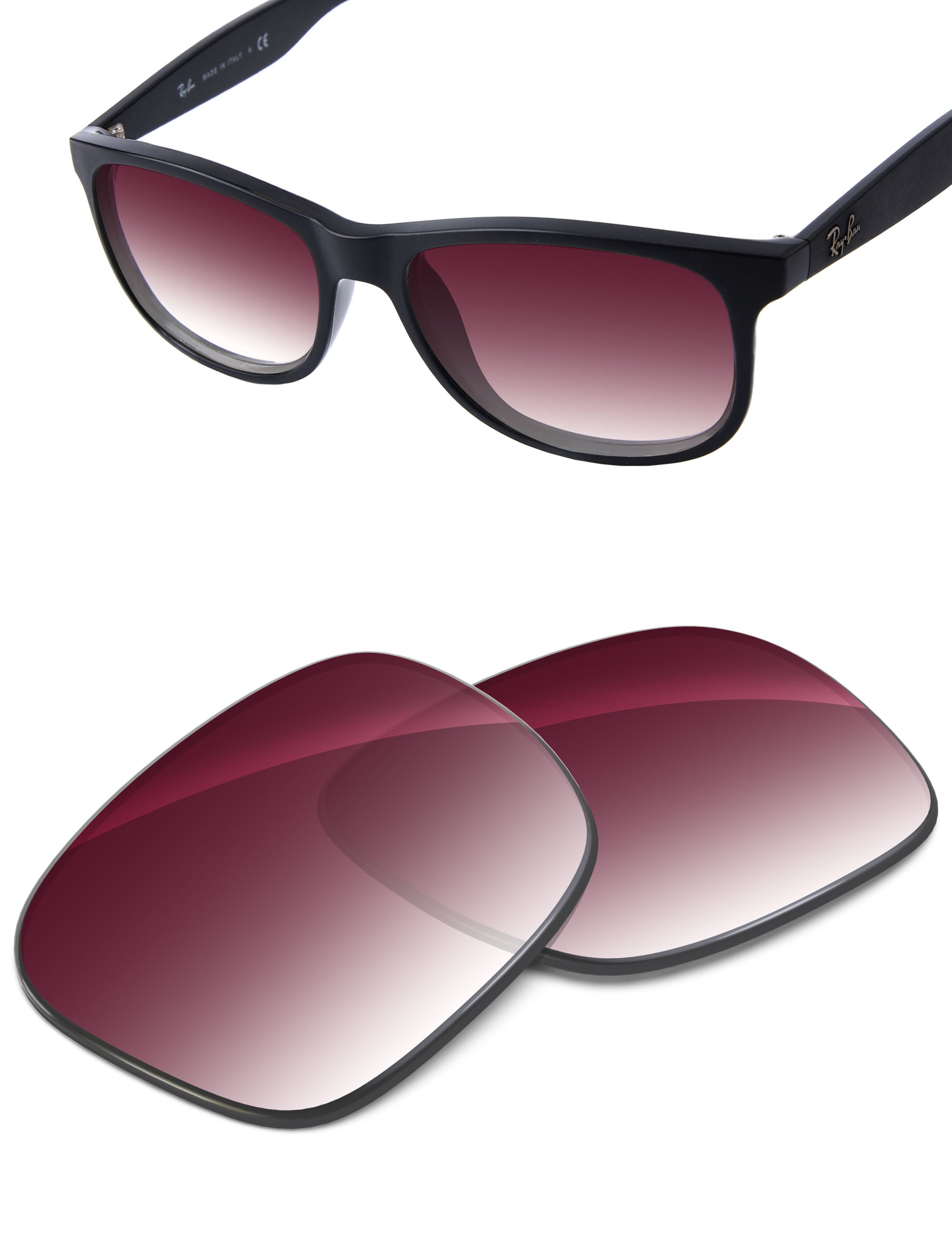 Wine Red Gradient-Non-Polarized