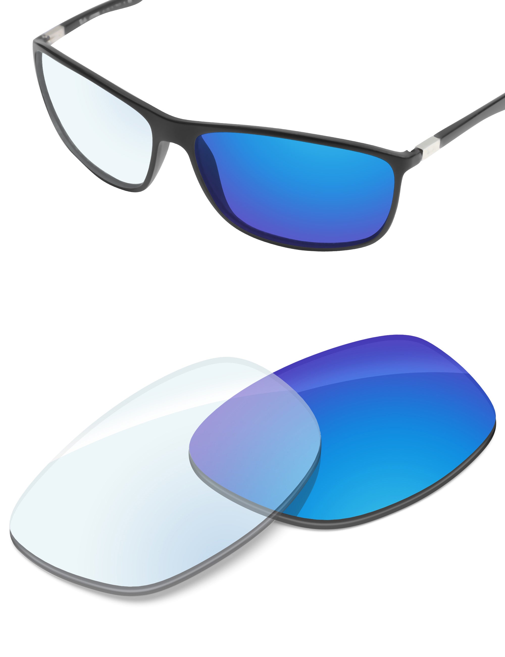 Sky Blue FlashMirror™ Photochromic-Non-Polarized