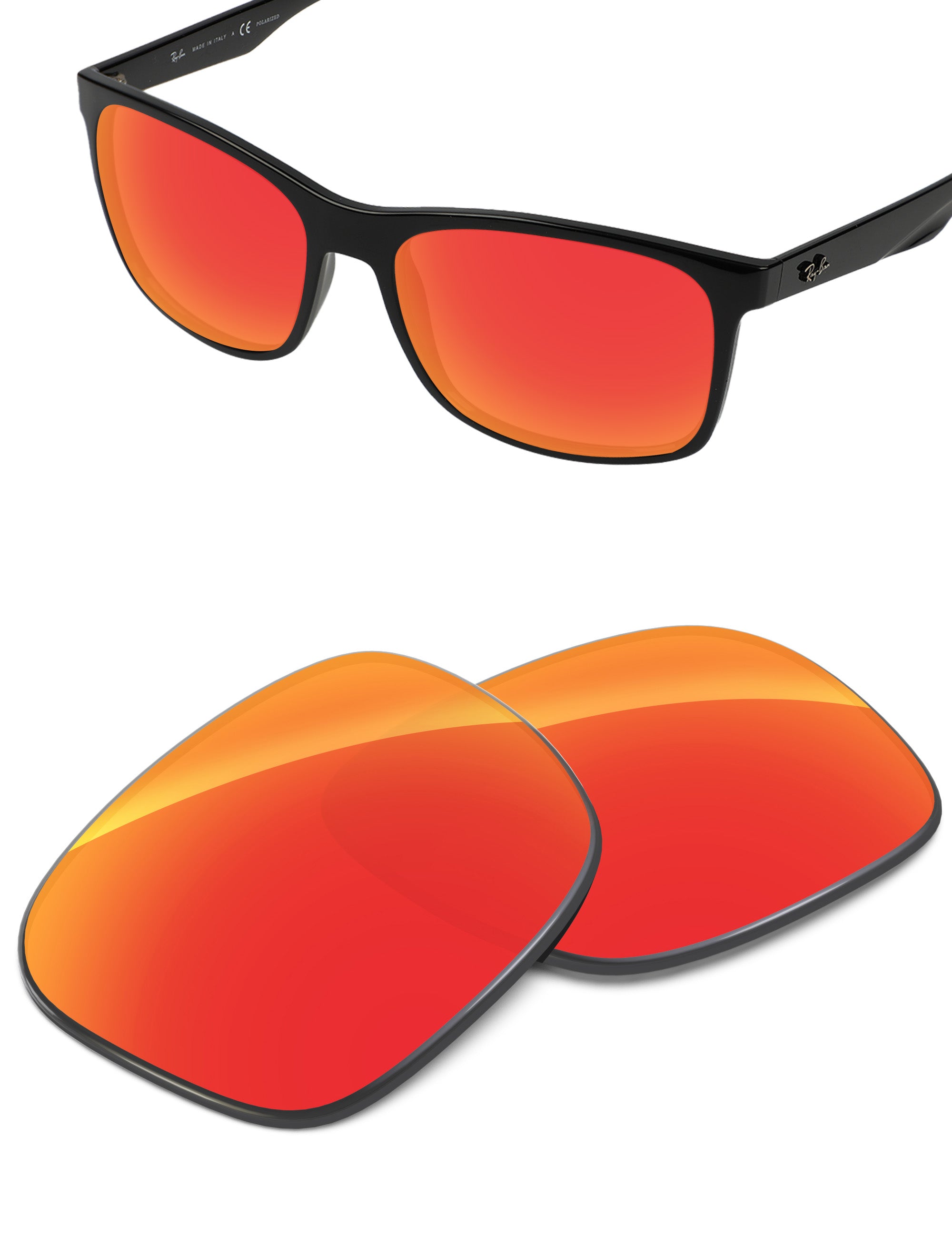 Fire Red FlashMirror™-Non-Polarized