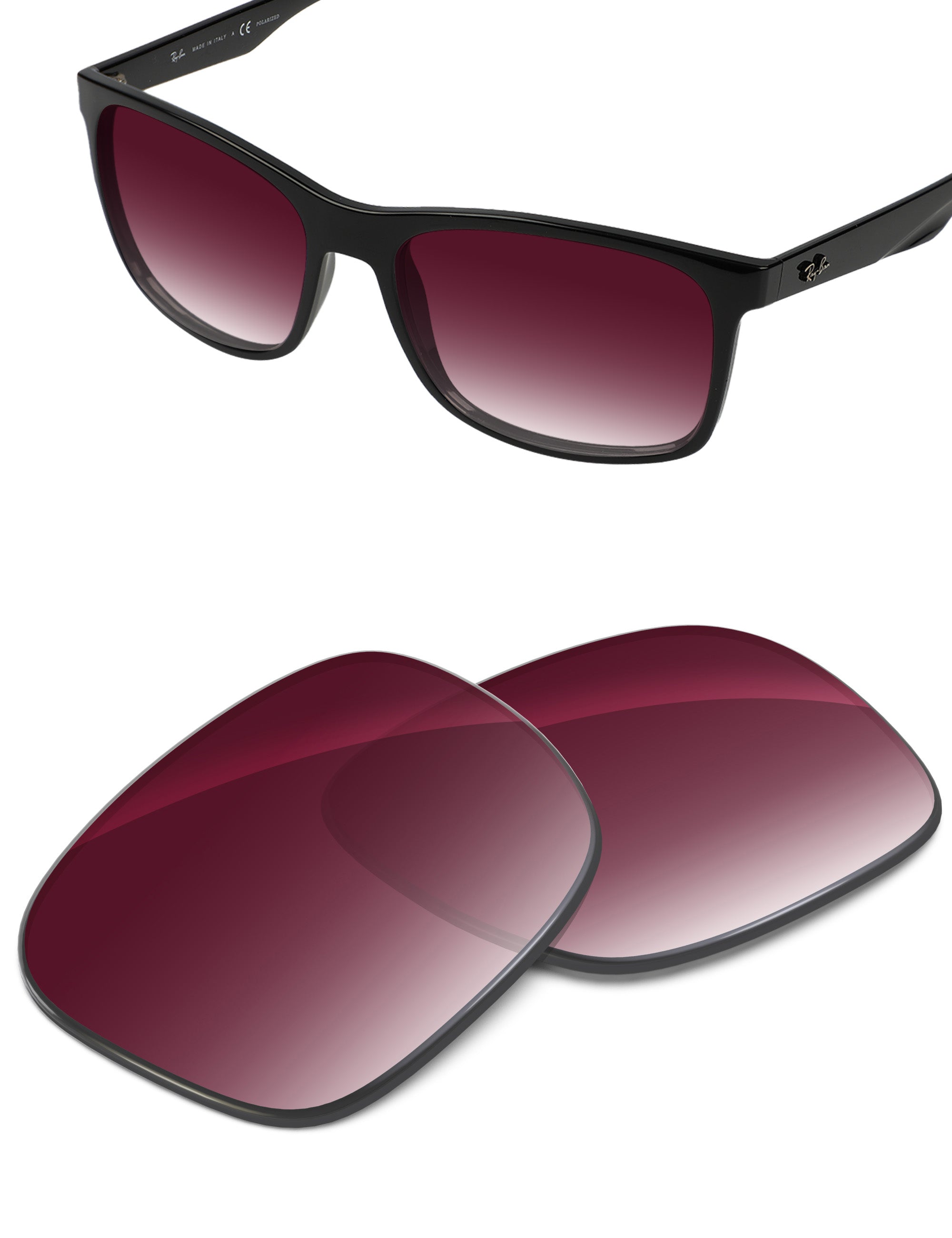 Wine Red Gradient-Non-Polarized