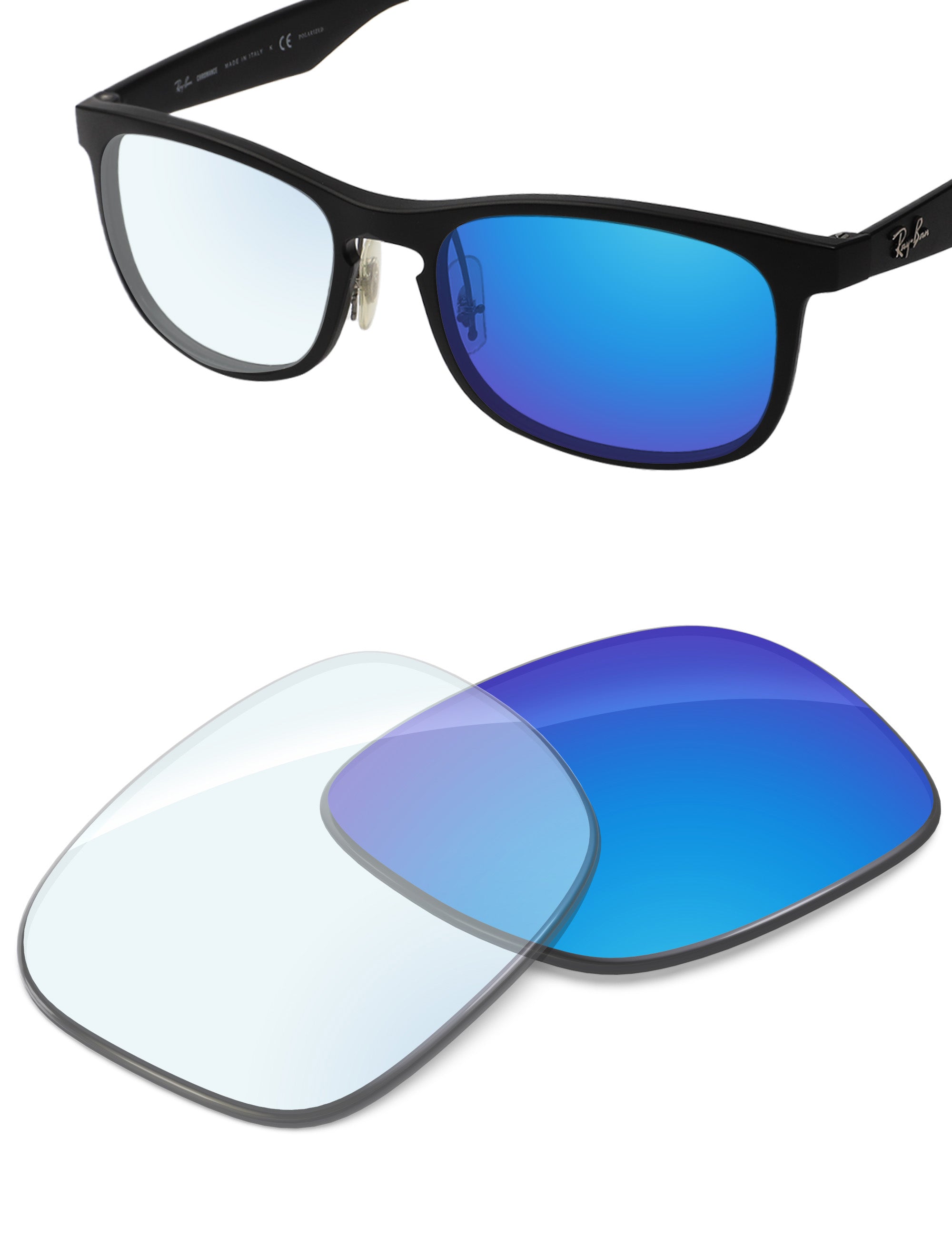 Sky Blue FlashMirror™ Photochromic-Non-Polarized