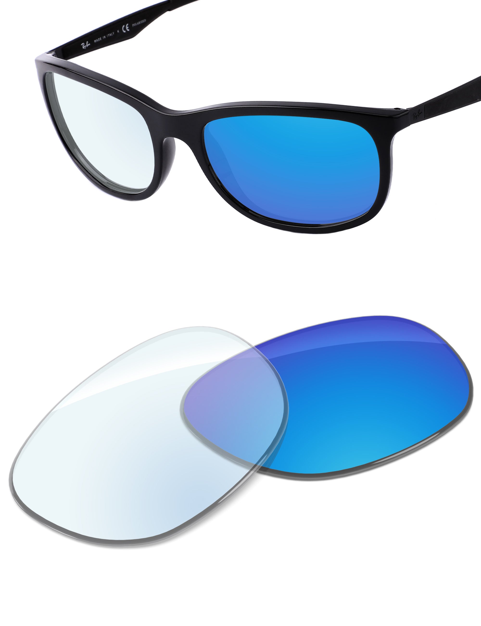 Sky Blue FlashMirror™ Photochromic-Non-Polarized