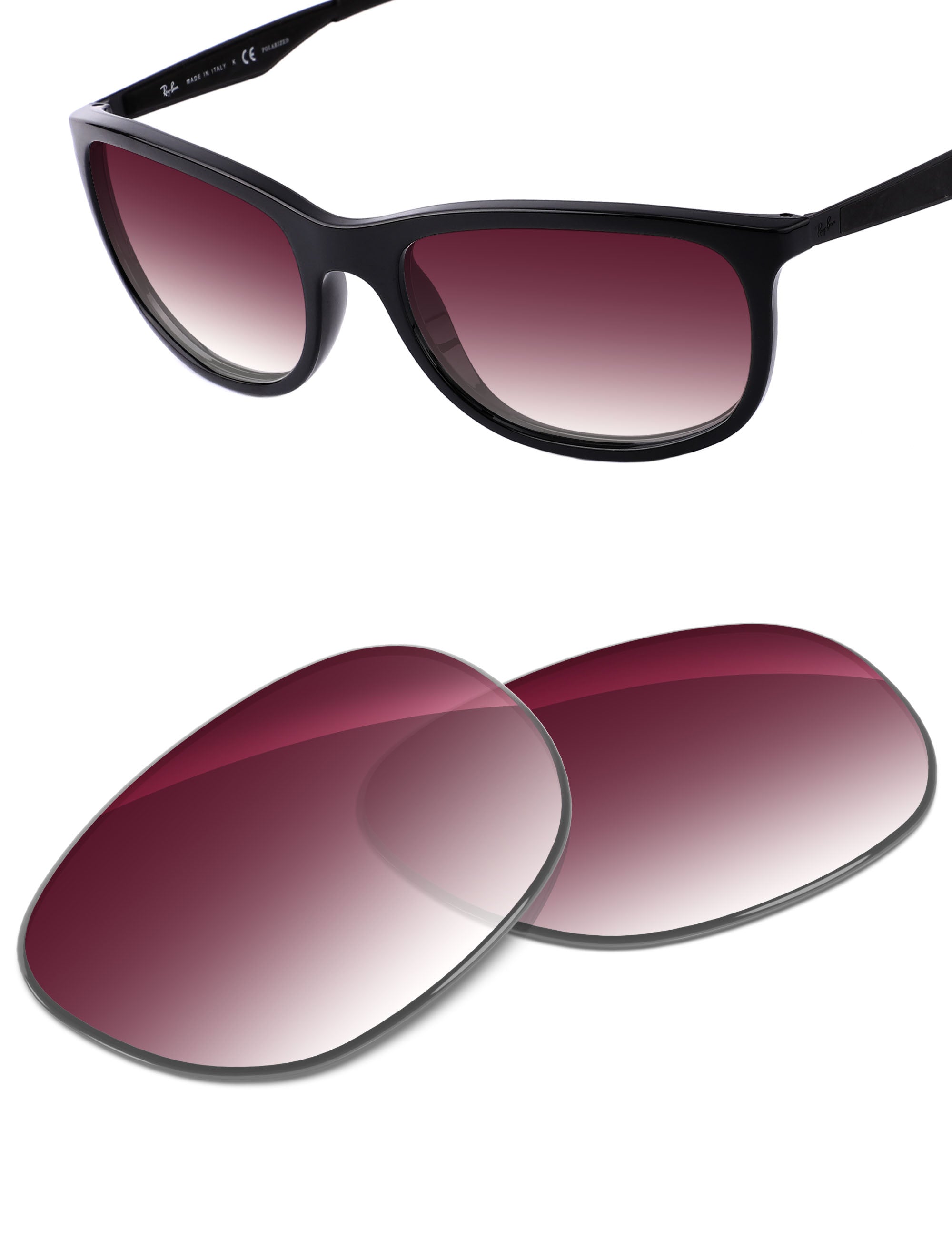 Wine Red Gradient-Non-Polarized