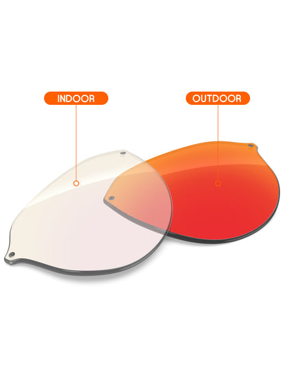 Fire Red FlashMirror™ Photochromic-Non-Polarized