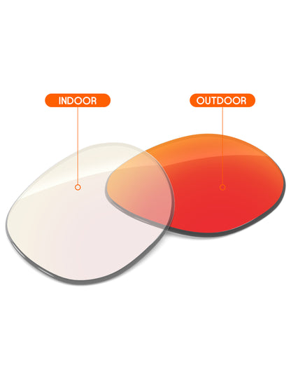 Fire Red FlashMirror™ Photochromic-Non-Polarized