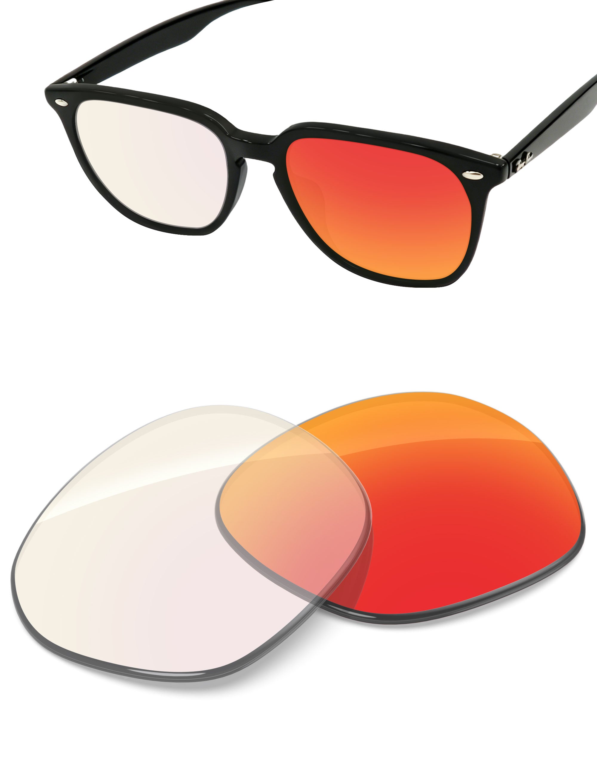 Fire Red FlashMirror™ Photochromic-Non-Polarized