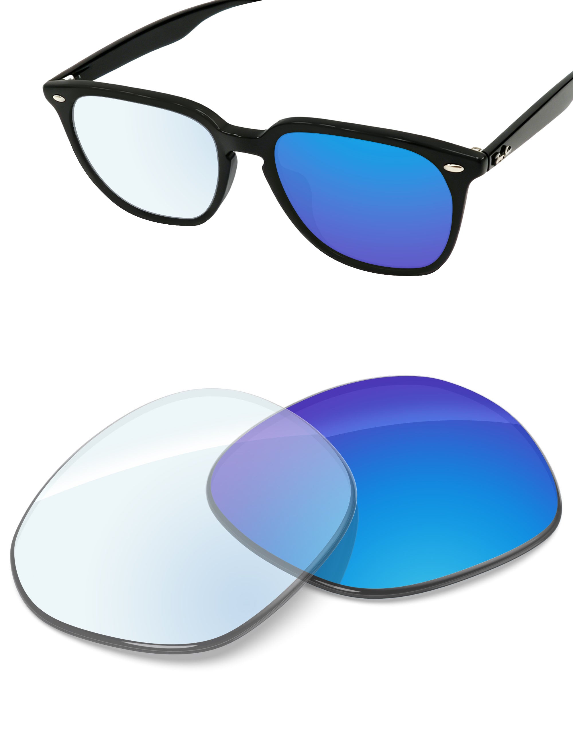 Sky Blue FlashMirror™ Photochromic-Non-Polarized