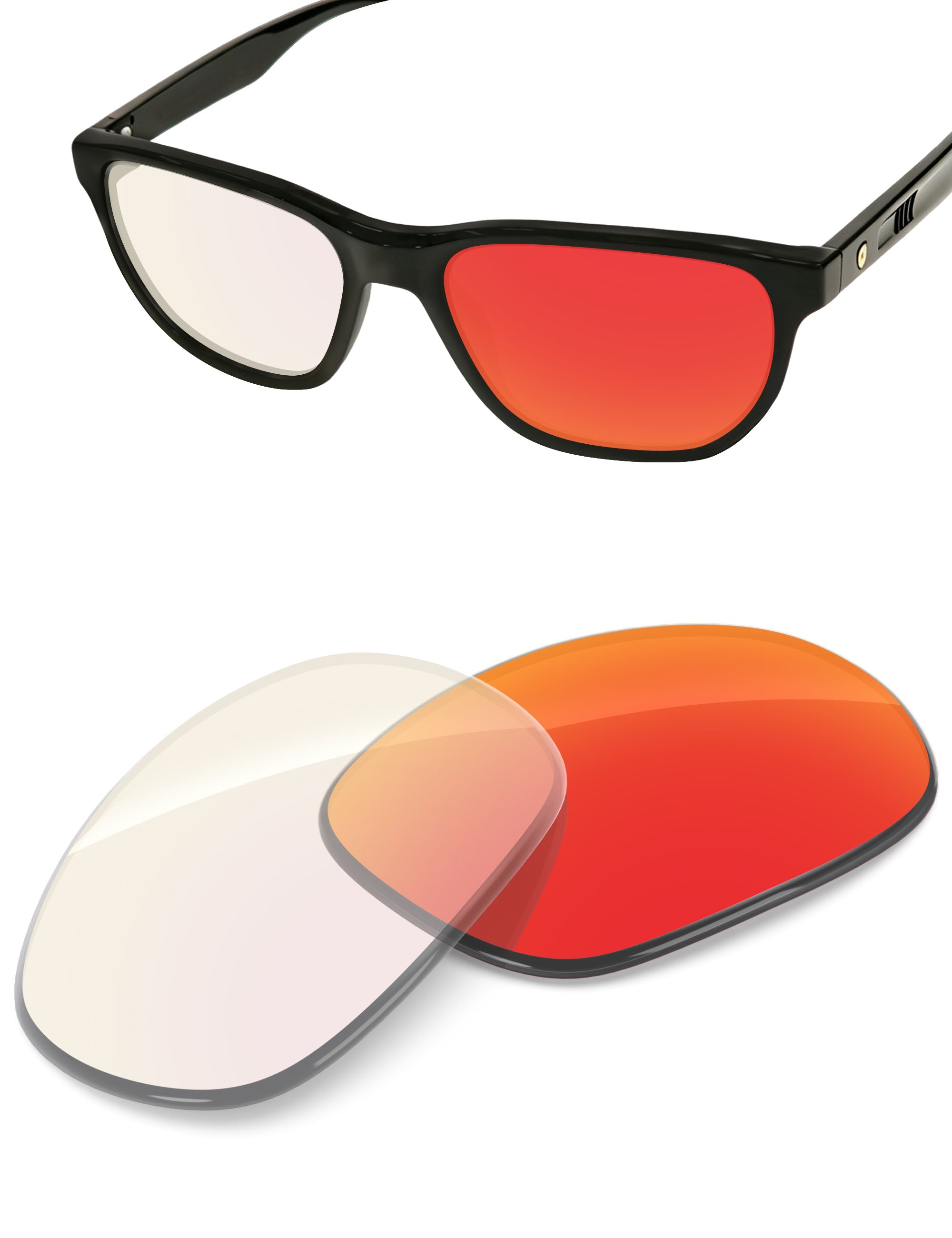 Fire Red FlashMirror™ Photochromic-Non-Polarized