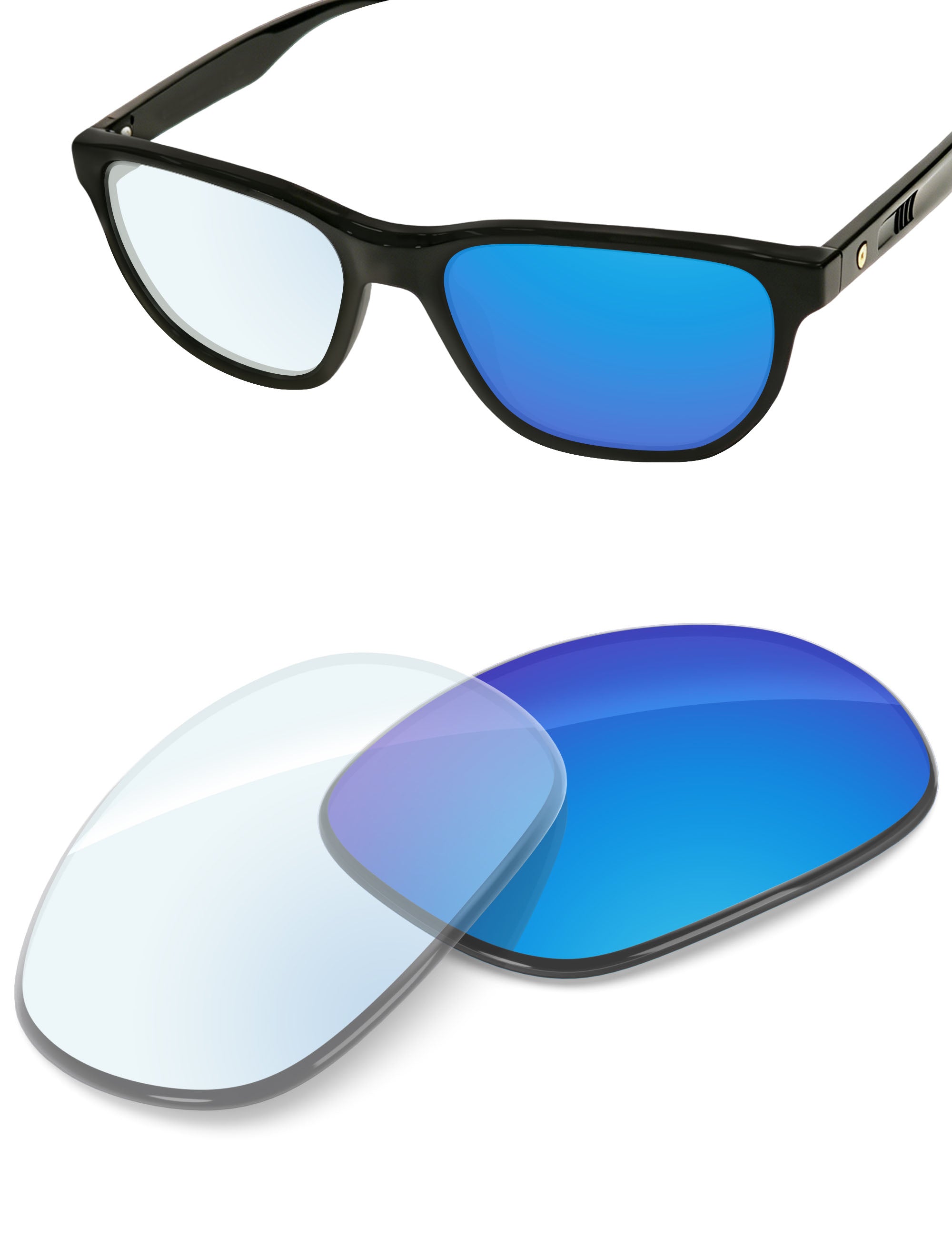 Sky Blue FlashMirror™ Photochromic-Non-Polarized