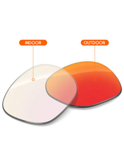 Fire Red FlashMirror™ Photochromic-Non-Polarized