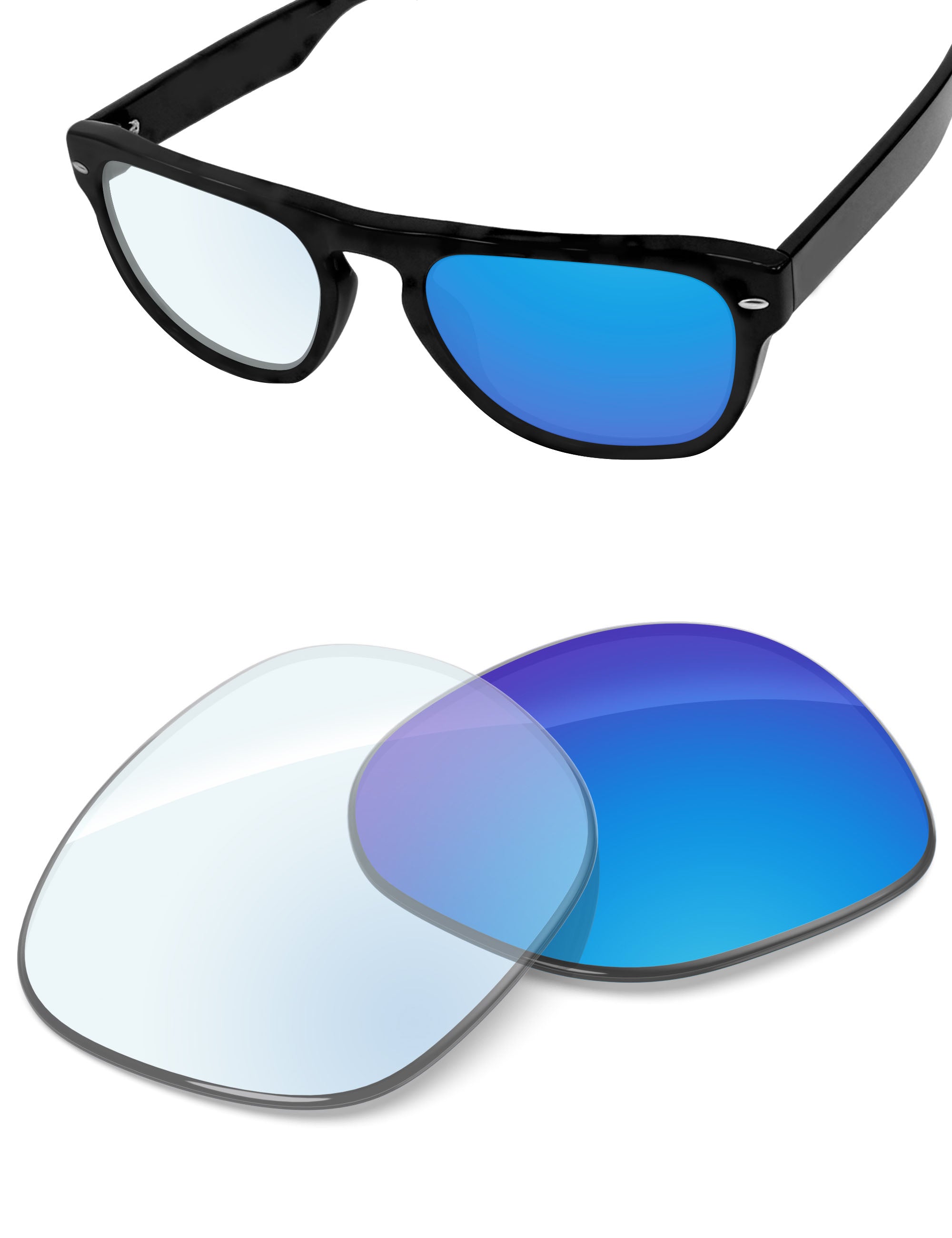 Sky Blue FlashMirror™ Photochromic-Non-Polarized
