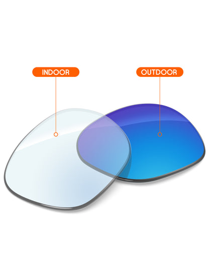 Sky Blue FlashMirror™ Photochromic-Non-Polarized