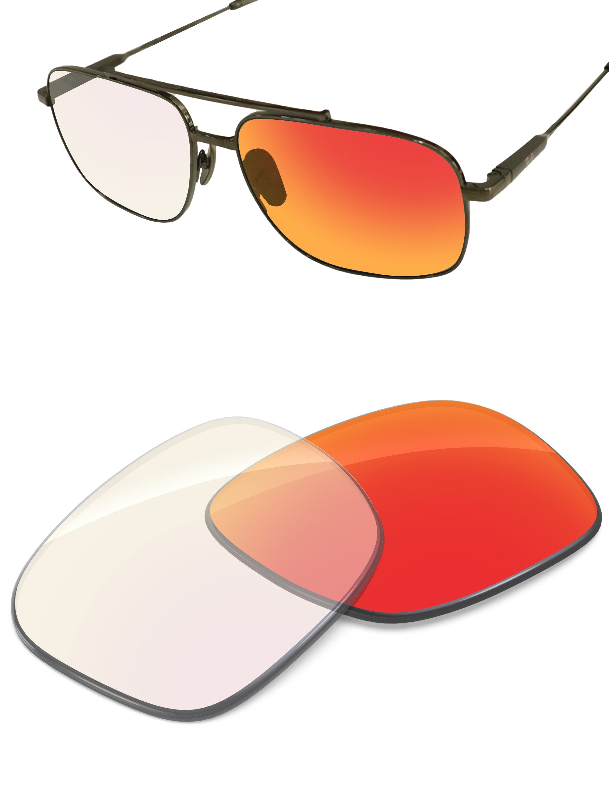 Fire Red FlashMirror™ Photochromic-Non-Polarized