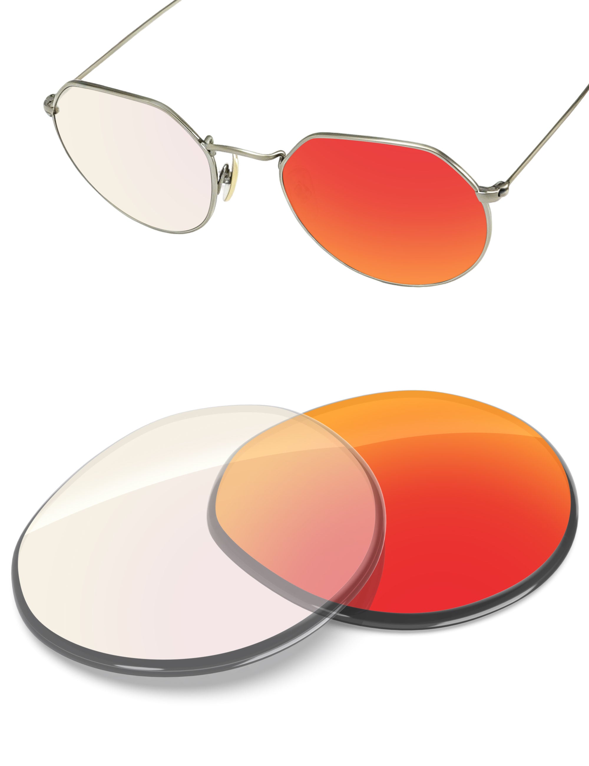 Fire Red FlashMirror™ Photochromic-Non-Polarized