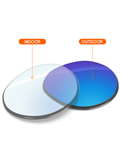 Sky Blue FlashMirror™ Photochromic-Non-Polarized