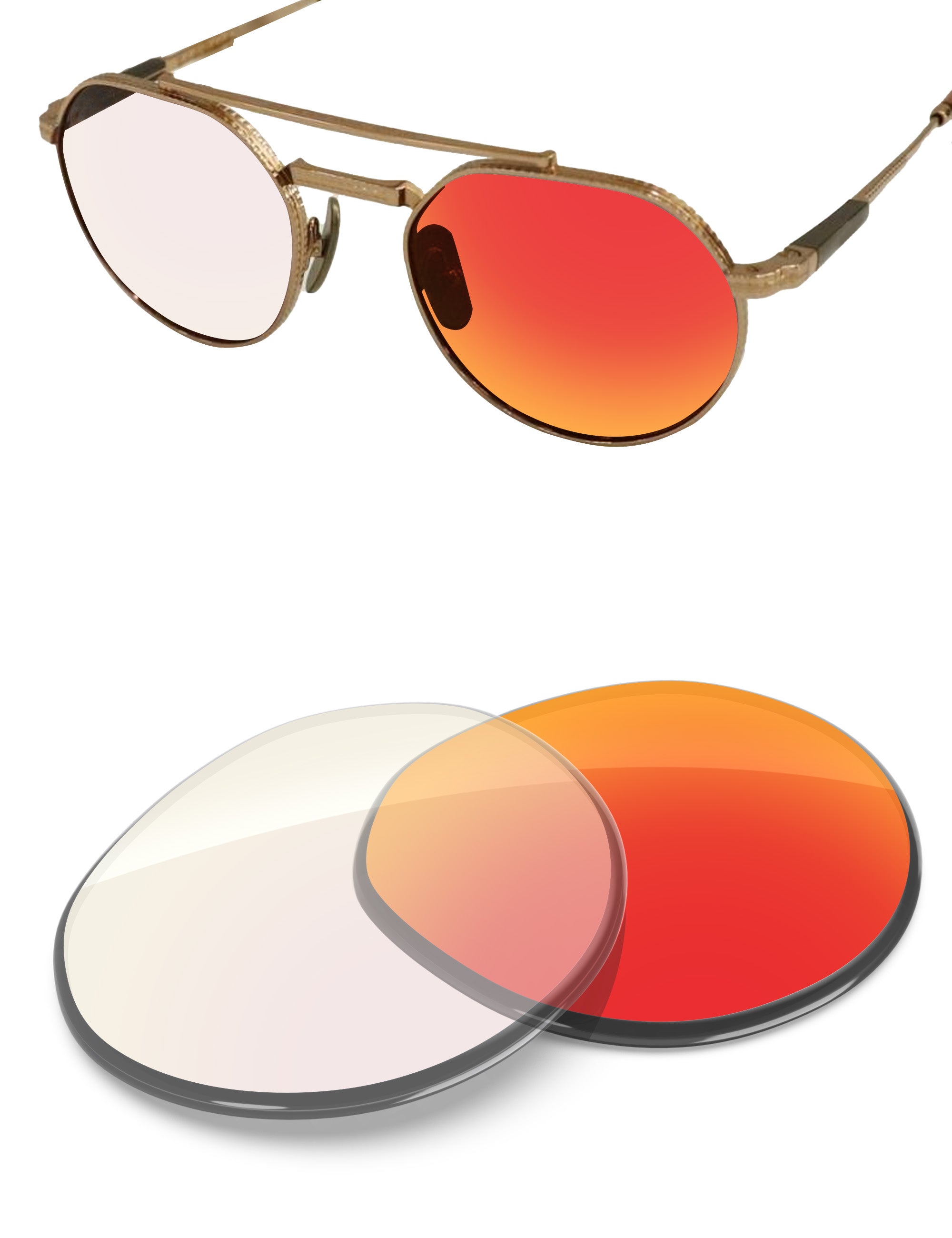 Fire Red FlashMirror™ Photochromic-Non-Polarized