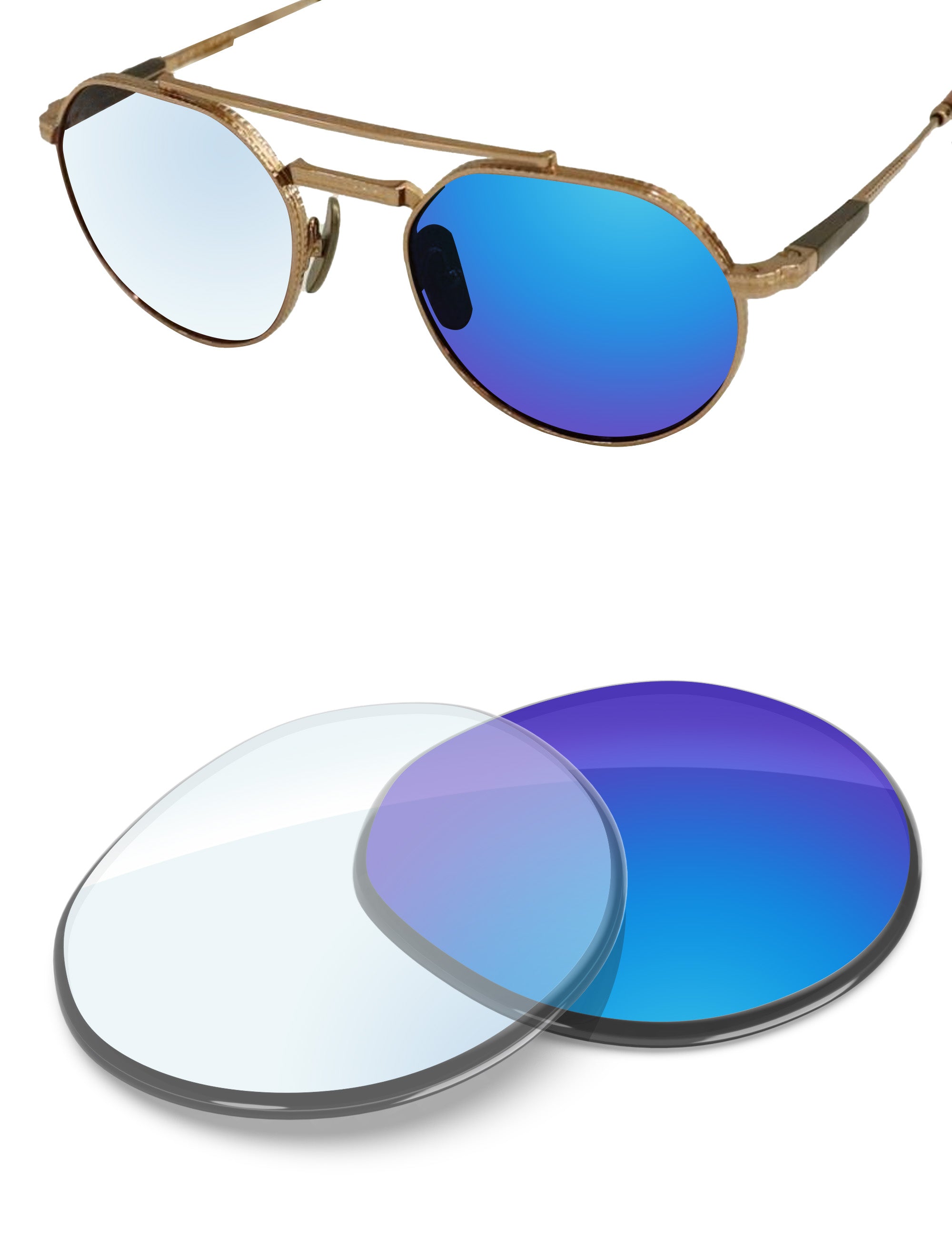 Sky Blue FlashMirror™ Photochromic-Non-Polarized