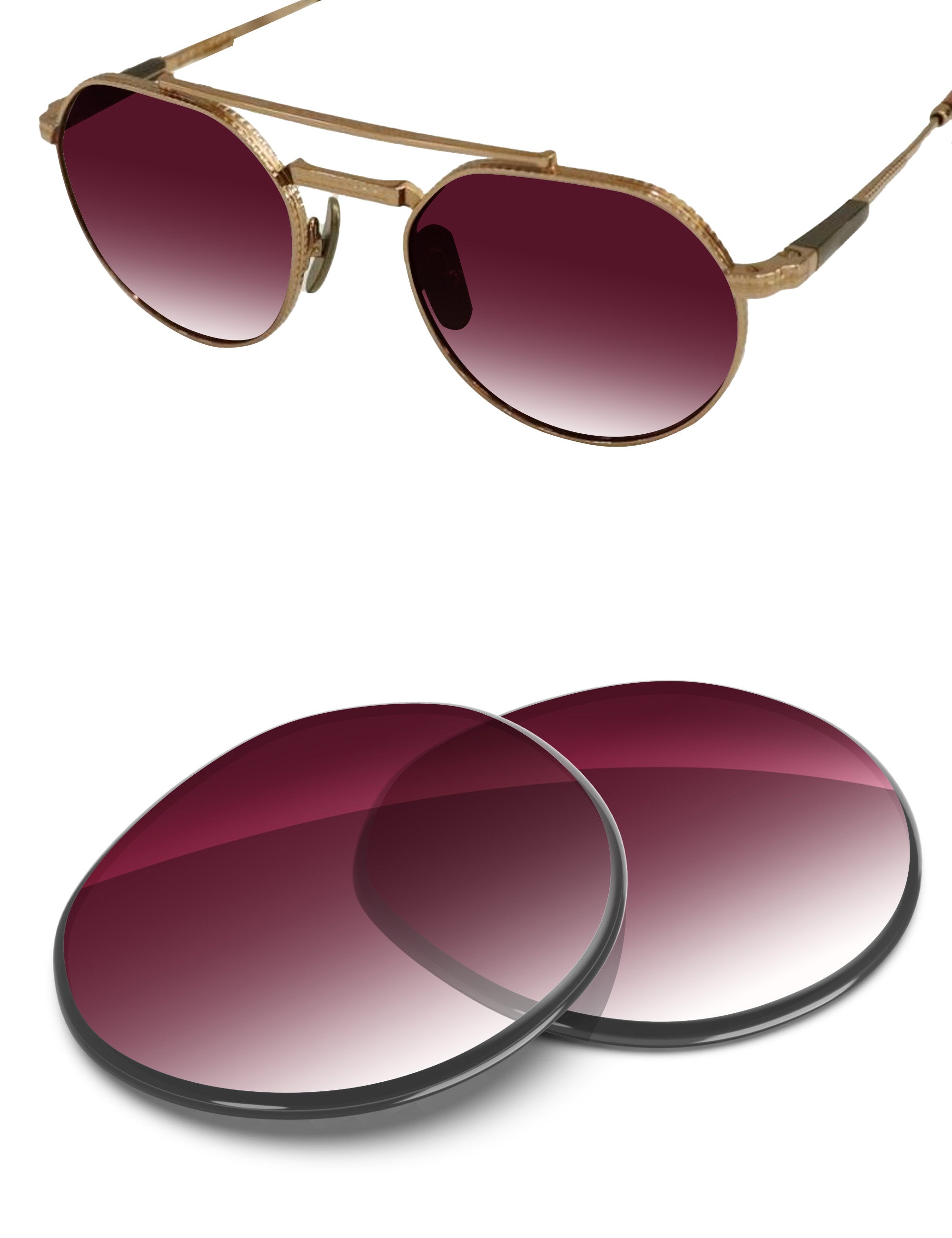 Wine Red Gradient-Non-Polarized