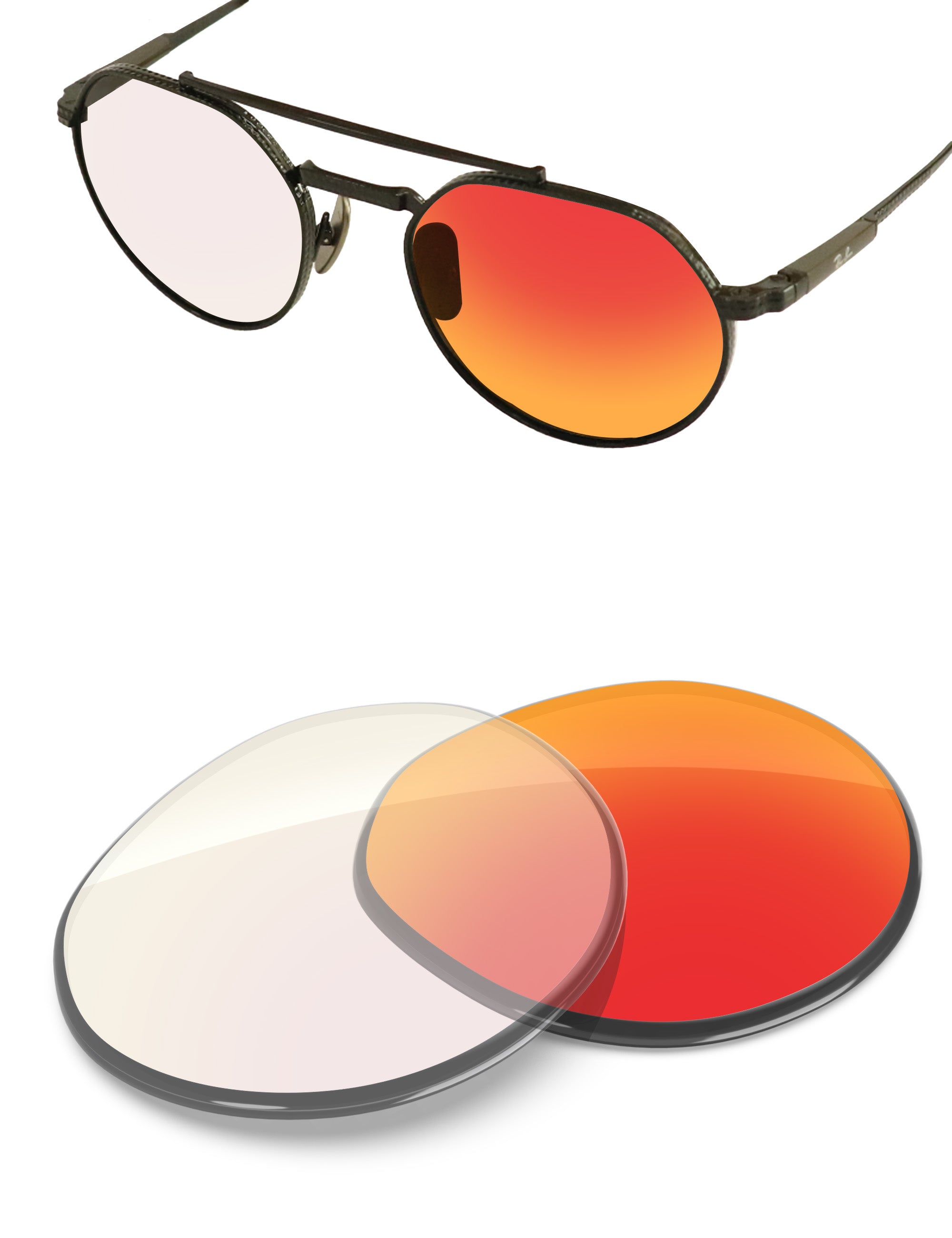 Fire Red FlashMirror™ Photochromic-Non-Polarized