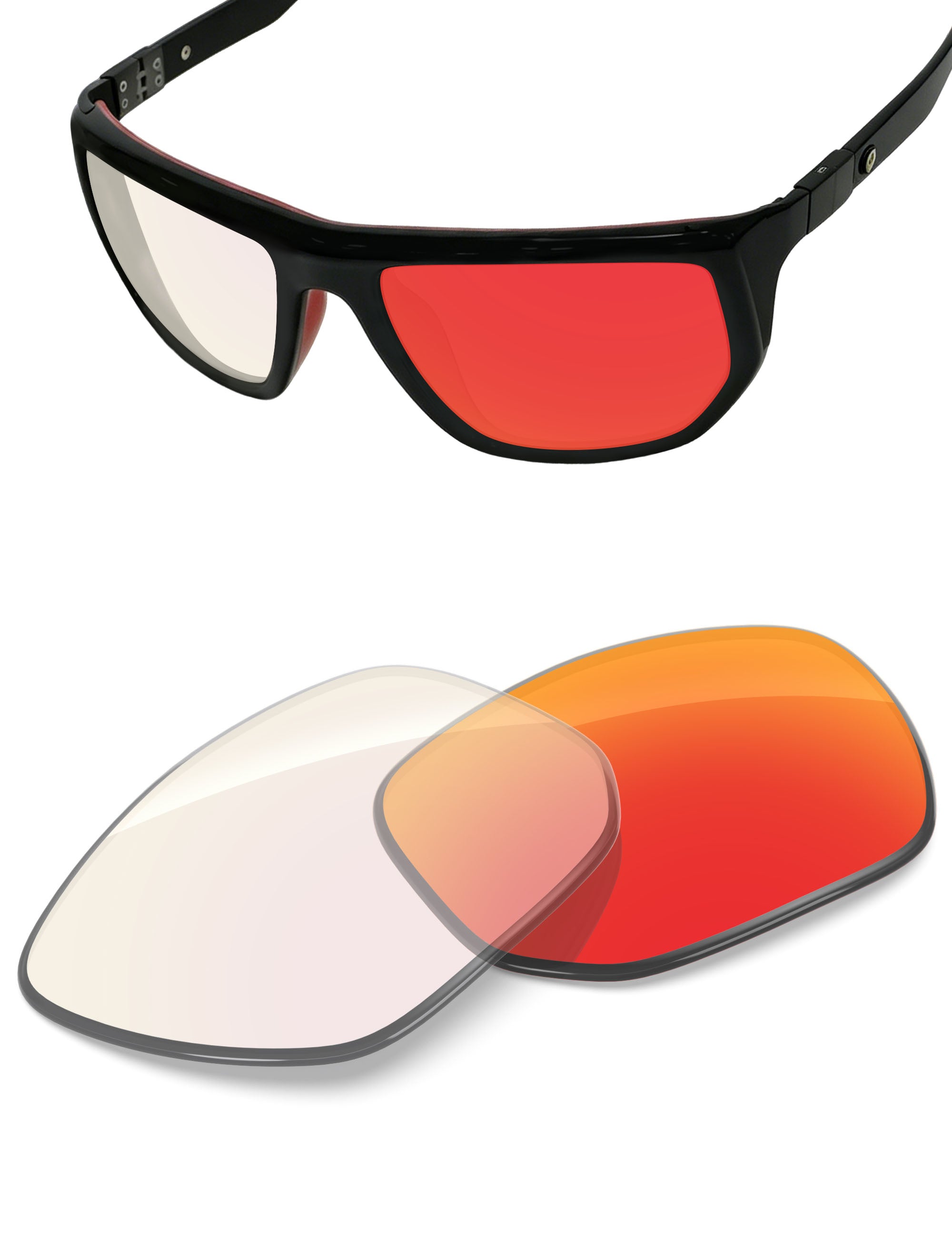 Fire Red FlashMirror™ Photochromic-Non-Polarized