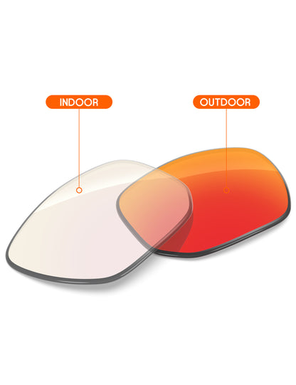 Fire Red FlashMirror™ Photochromic-Non-Polarized