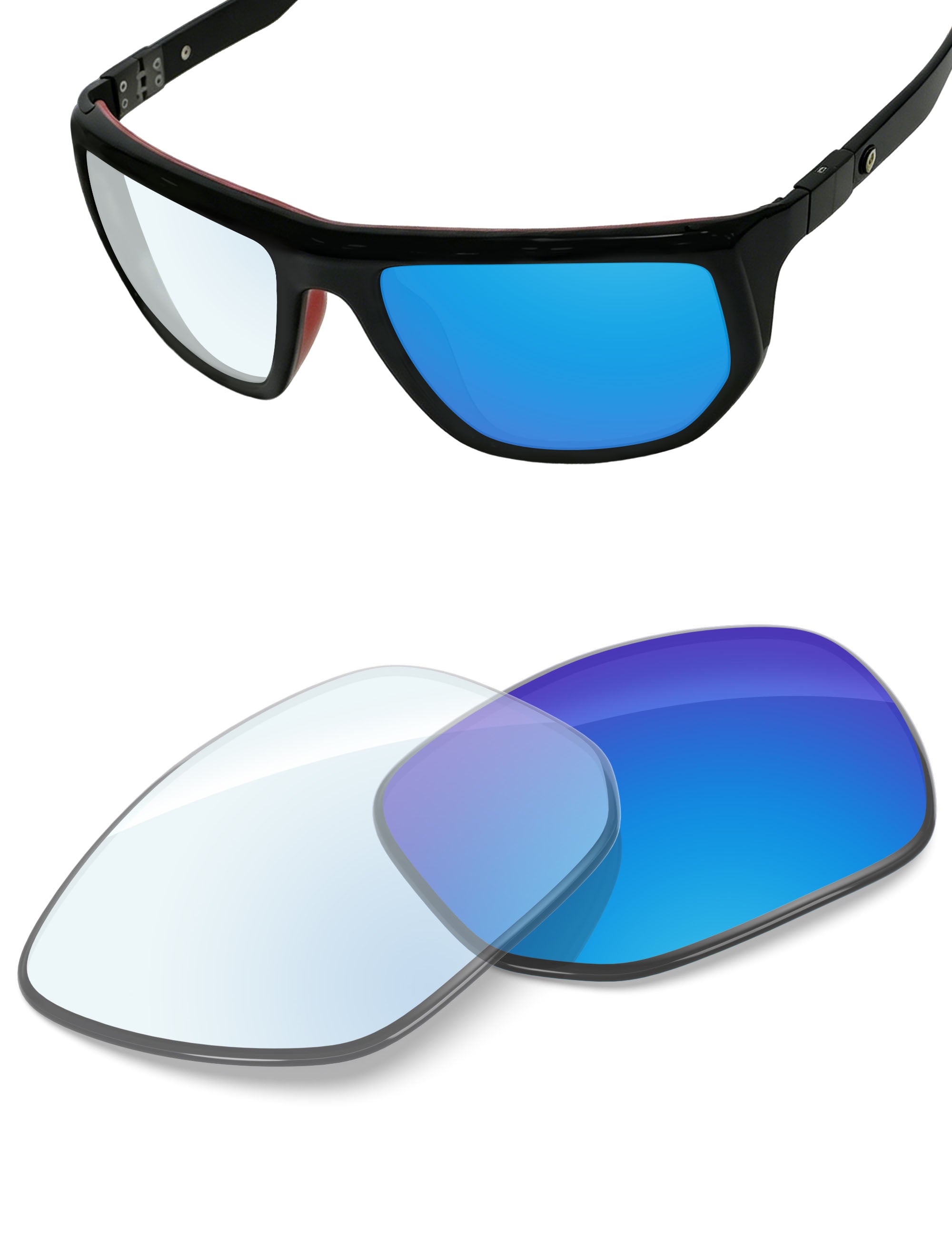 Sky Blue FlashMirror™ Photochromic-Non-Polarized